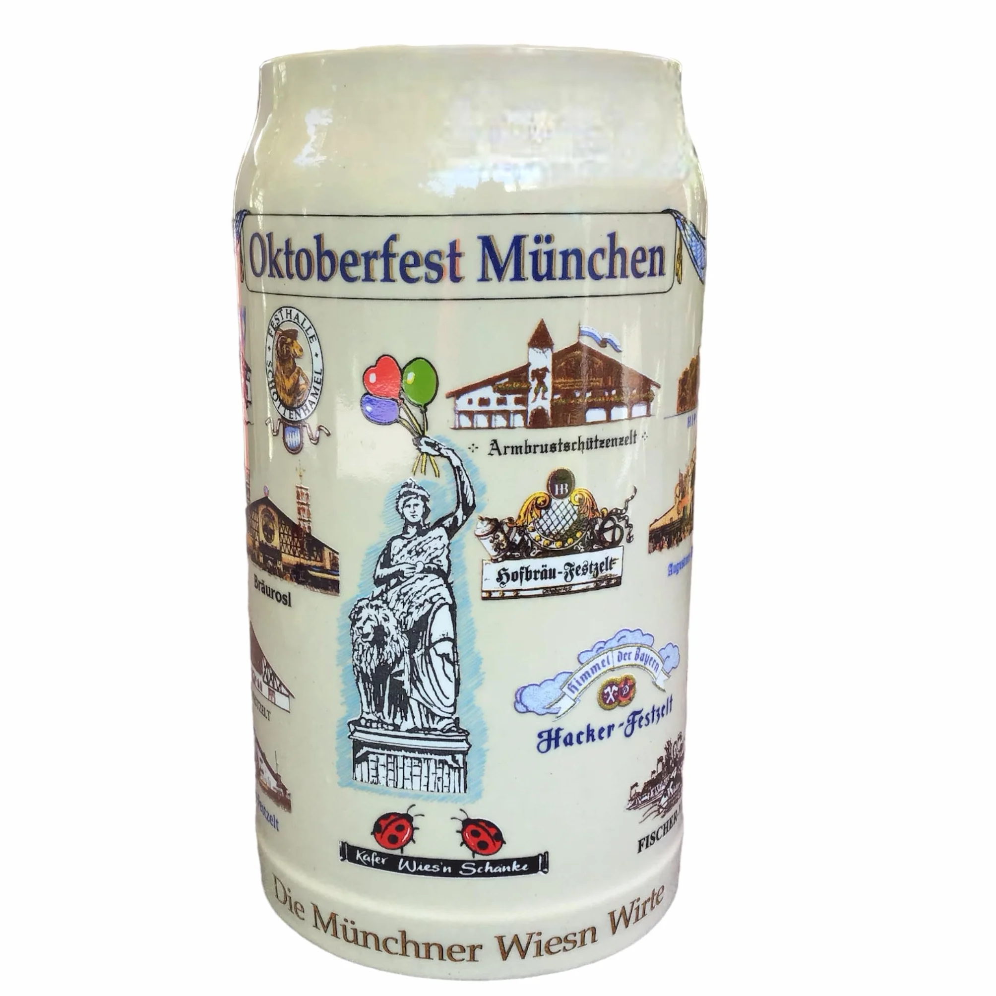 Boccale da collezione originale Oktoberfest 2002 Wiesn Wirtekrug in edizione limitata