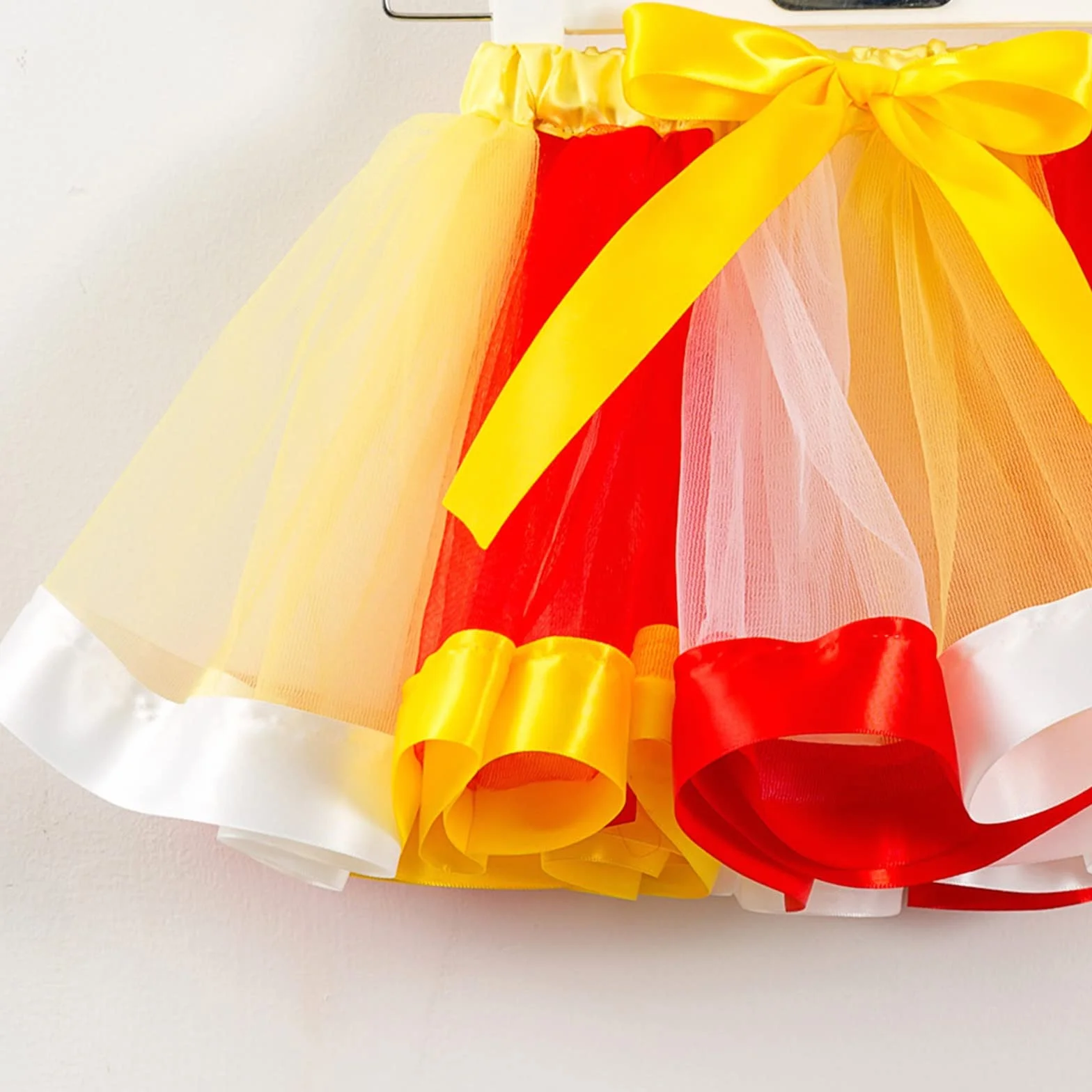 Tulle arcobaleno gonna da balletto multistrato con volant multicolore