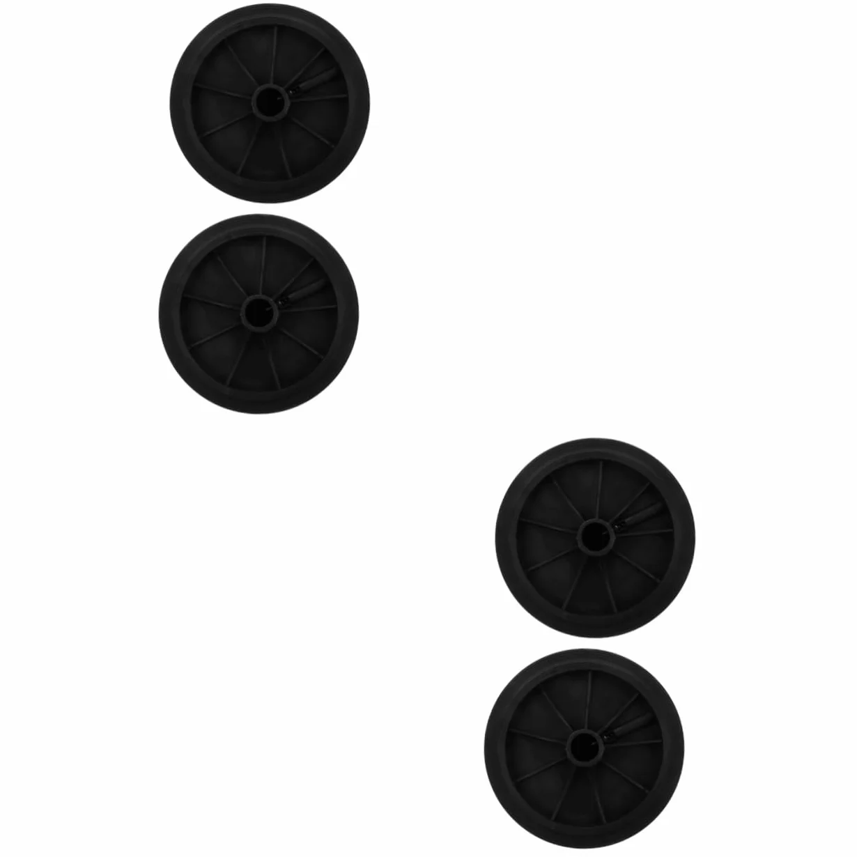 Cabilock 2 Set Ruote Per Bidoni Della Spazzatura Da Esterno Accessori Per Bidoni Della Spazzatura Ruota Di Ricambio Per Pattumiera Ruote Per Pattumiera Black Gomma Da Cancellare 2 Pezzi * 2