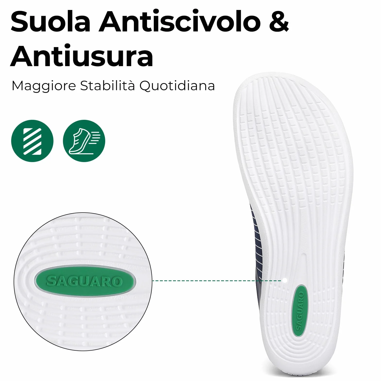 SAGUARO Scarpe Barefoot Uomo Punta Ampia Taglie 36-48