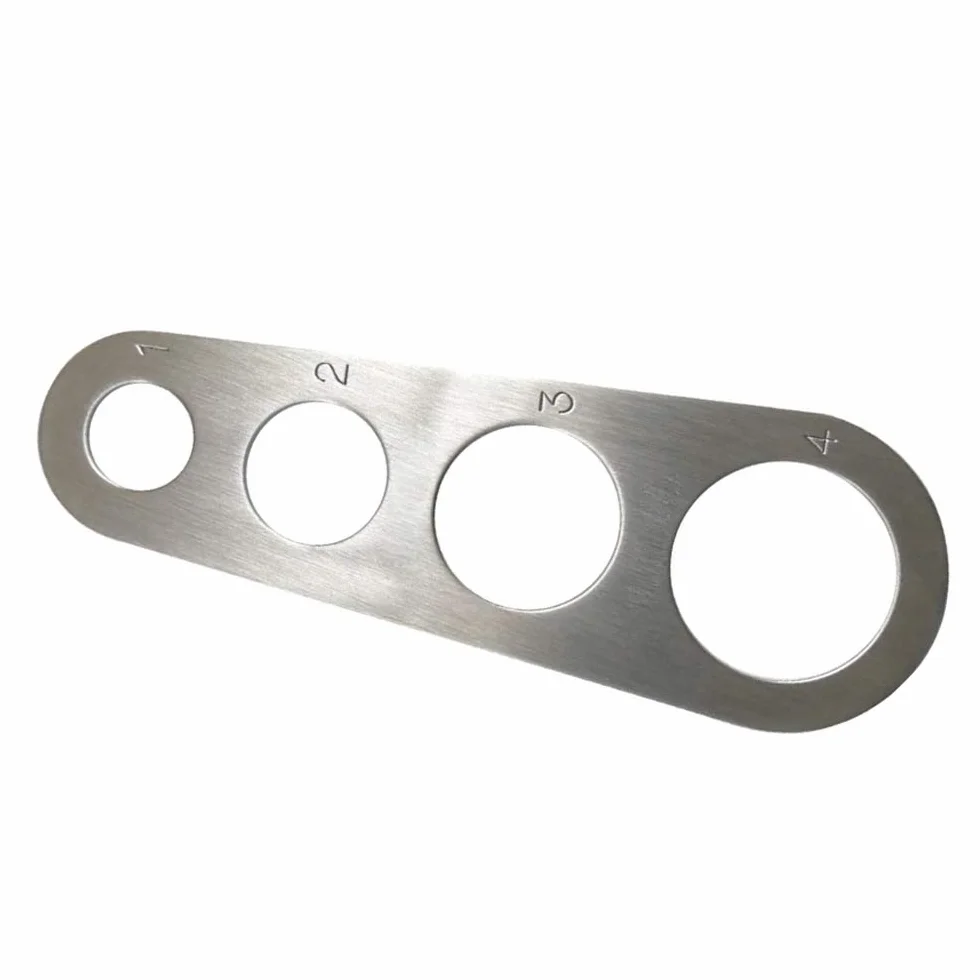 Dosaspaghetti in Acciaio Dosatore per Spaghetti in Acciaio Inox Misuratore di Pasta a 4 Fori in Acciaio Inox per misurare la Pasta