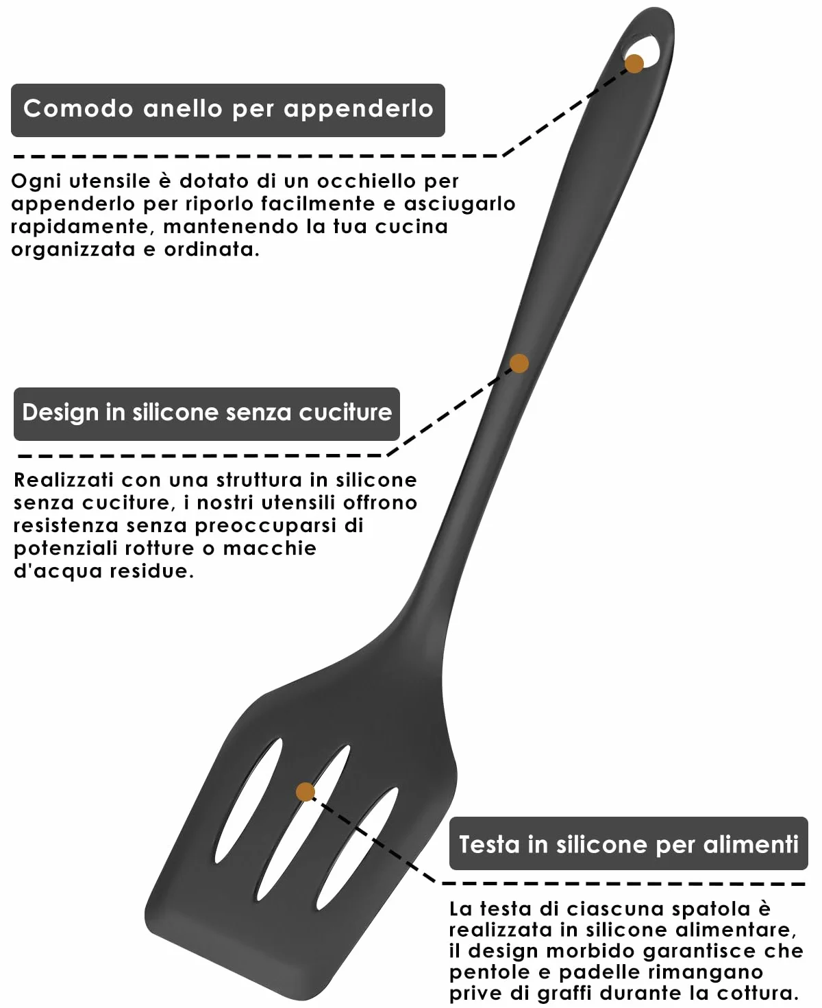 Czemo Utensili Cucina Silicone 44 Pezzi Set Mestoli Cucina Silicone Resistente al Calore Antiaderenti Utensili da Cucina con Secchio Portaoggetti, Lavabile In Lavastoviglie