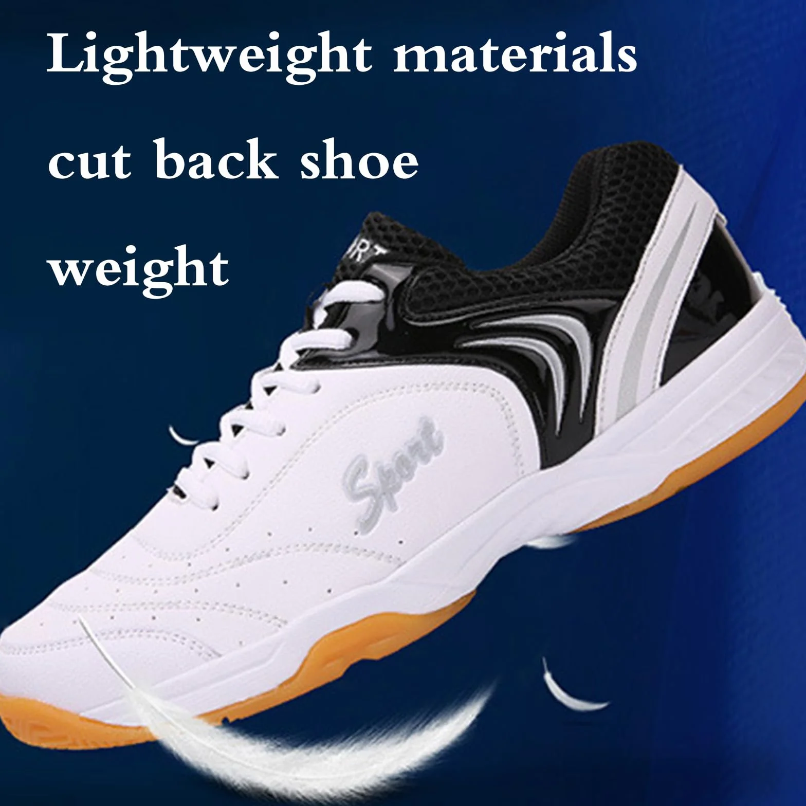 Scarpe da badminton, scarpe da badminton, unisex, resistenti all'usura, resistenti alla torsione, antiscivolo, non segnano, intersuola per assorbimento degli urti, per interni ed esterni