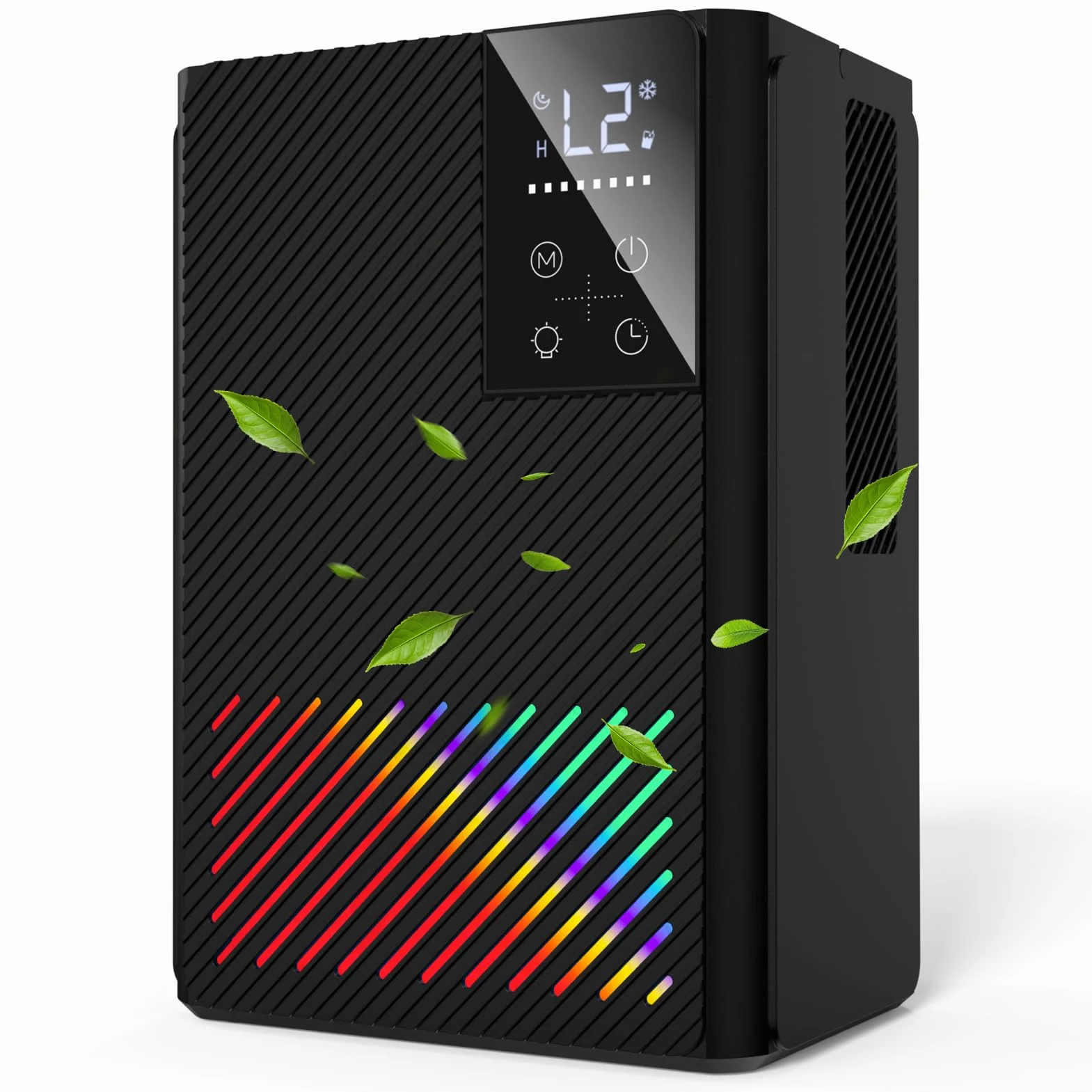 Deumidificatore 2500ML, Deumidificatore Ambiente Casa Muffa, Deumidificatore Silenzioso Deumidificatori con Comandi Touch, Luci a 7 Colori, Timer, Spegnimento Automatico, Dehumidifier per Casa Bagno
