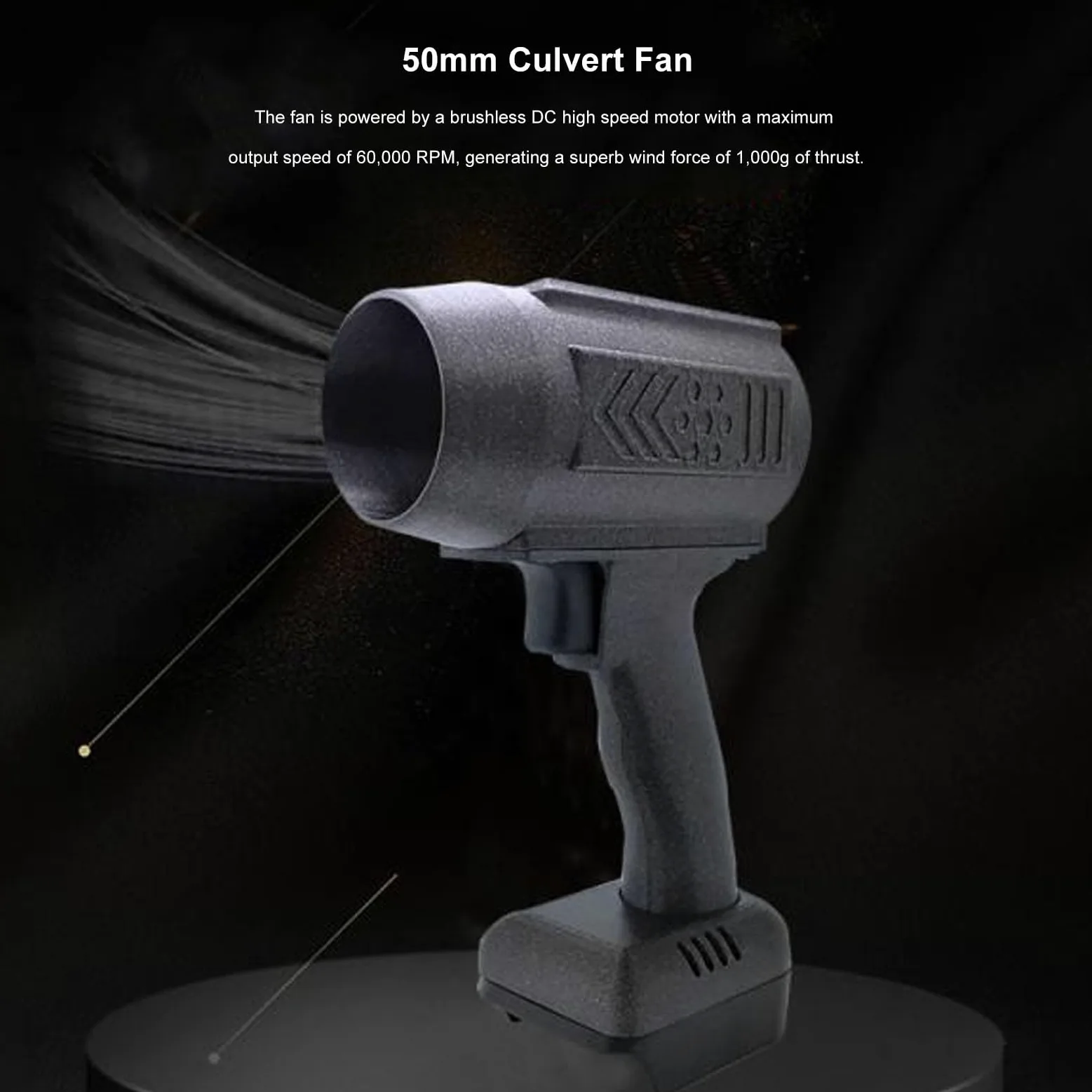 Cuifati Soffiatore a Secco a Getto Senza Fili, Potente Ventilatore Elettrico per Spolverino da 150000 Giri/min, Motore Senza Spazzole Ventilatore Portatile Mini Turbo Violento per Lente