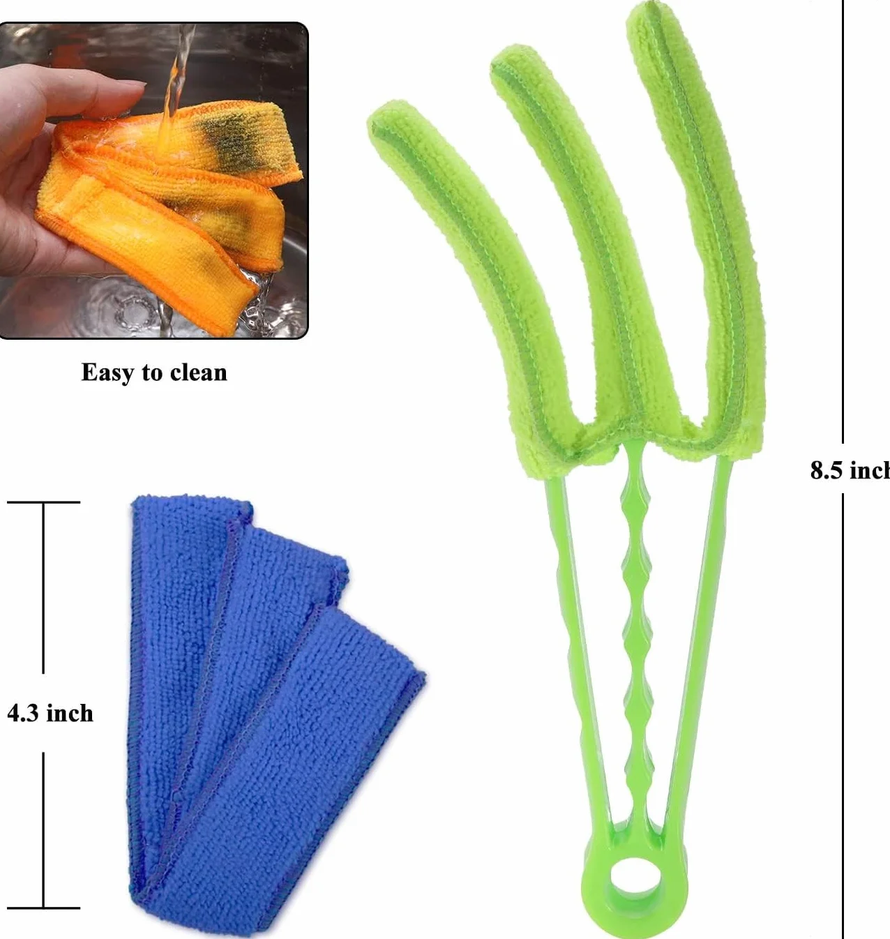 Set di 7 Spazzole per Pulizia Domestica per Finestre, Tende Veneziane, Porte Scorrevoli, Tastiera, Condizionatore d'Aria, Griglie di Ventilazione