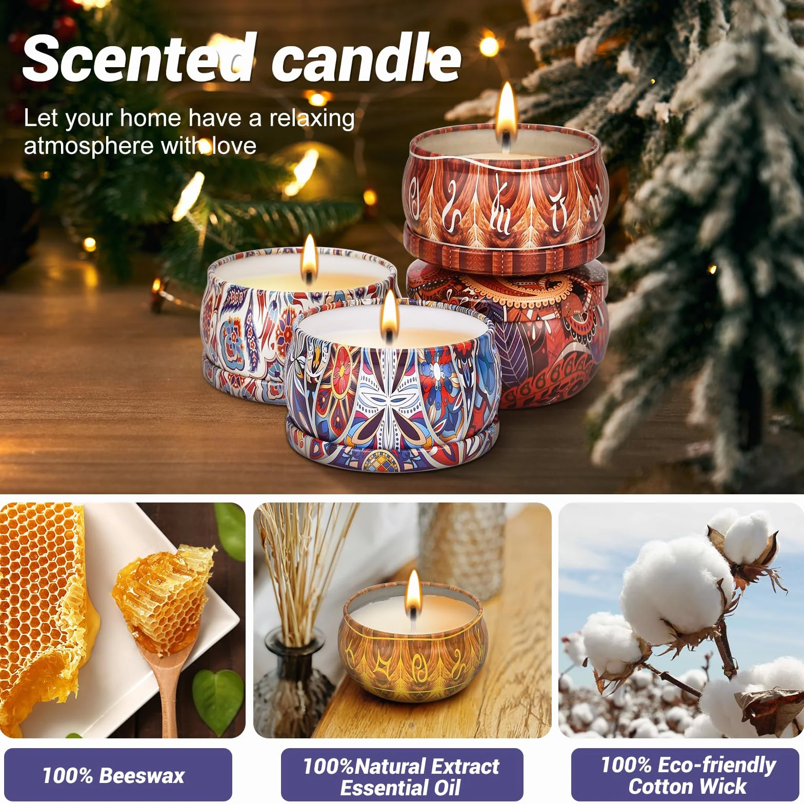 IGUGI Set di candele fai da te 10 barattoli con accessori