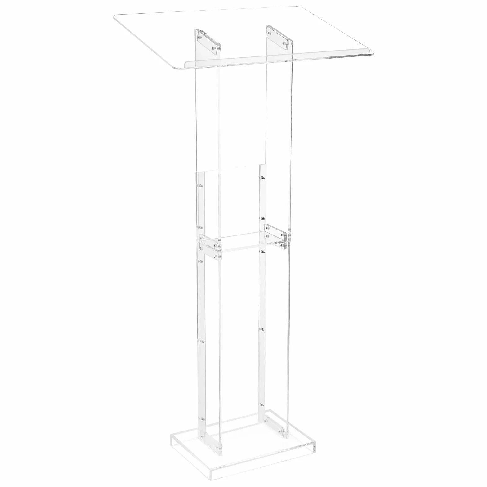 VEVOR Supporto per Podio, Capacità di Peso 15 kg Podio per Conferenze con Ampia Superficie di Lettura e Ripiano Portaoggetti, Fermalibri, da Terra, per Aule, Matrimoni, Conferenze, Lezioni e Concerti