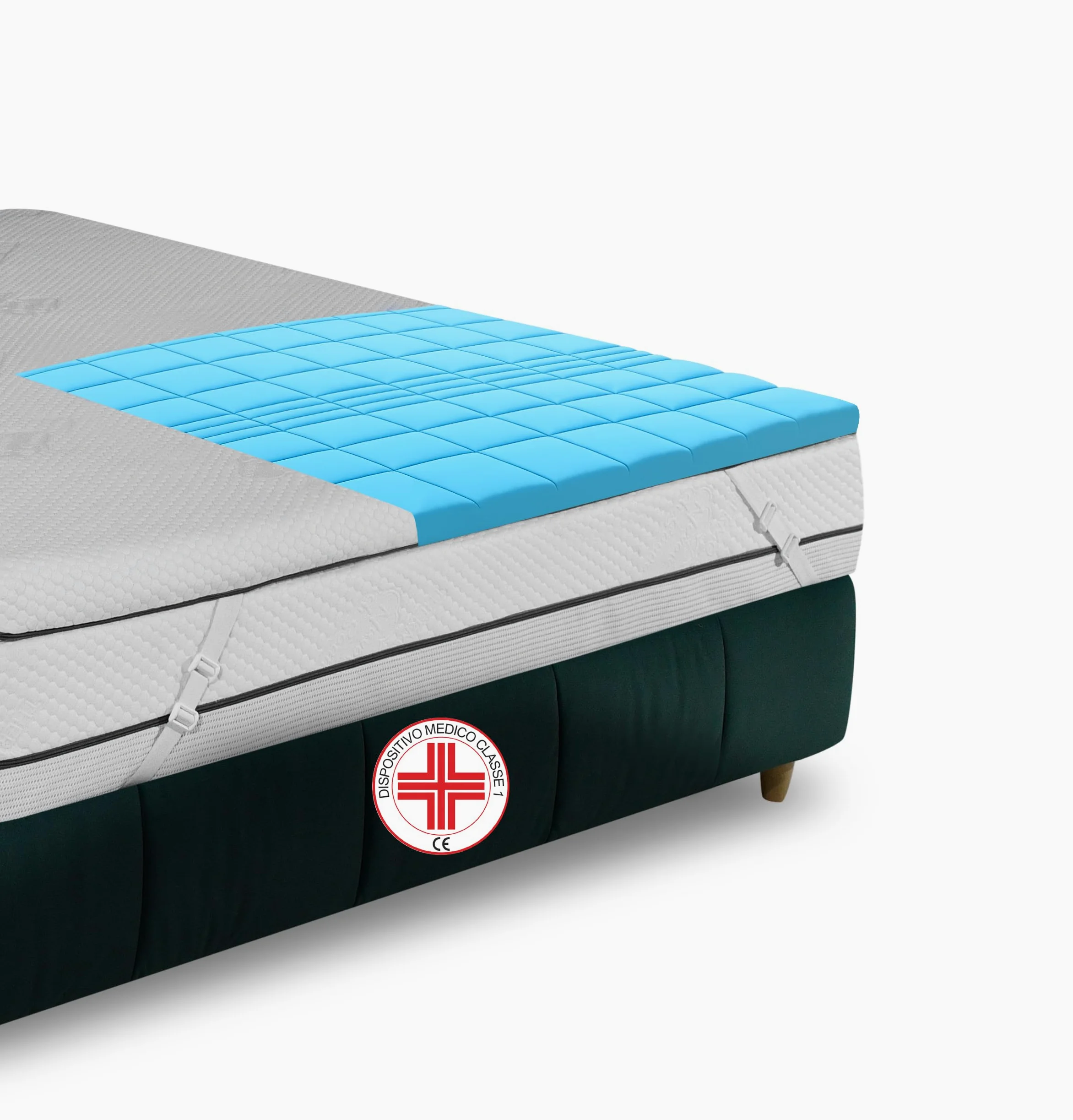 Nuvole di Sonno Topper Serenity Matrimoniale 160x190 Ortopedico in Memory Foam Alto 6cm 7 Zone, Materasso Correttore, Elastici Regolabili, Sfoderabile, Made in Italy, Disp.Medico Detraibile n.2781798