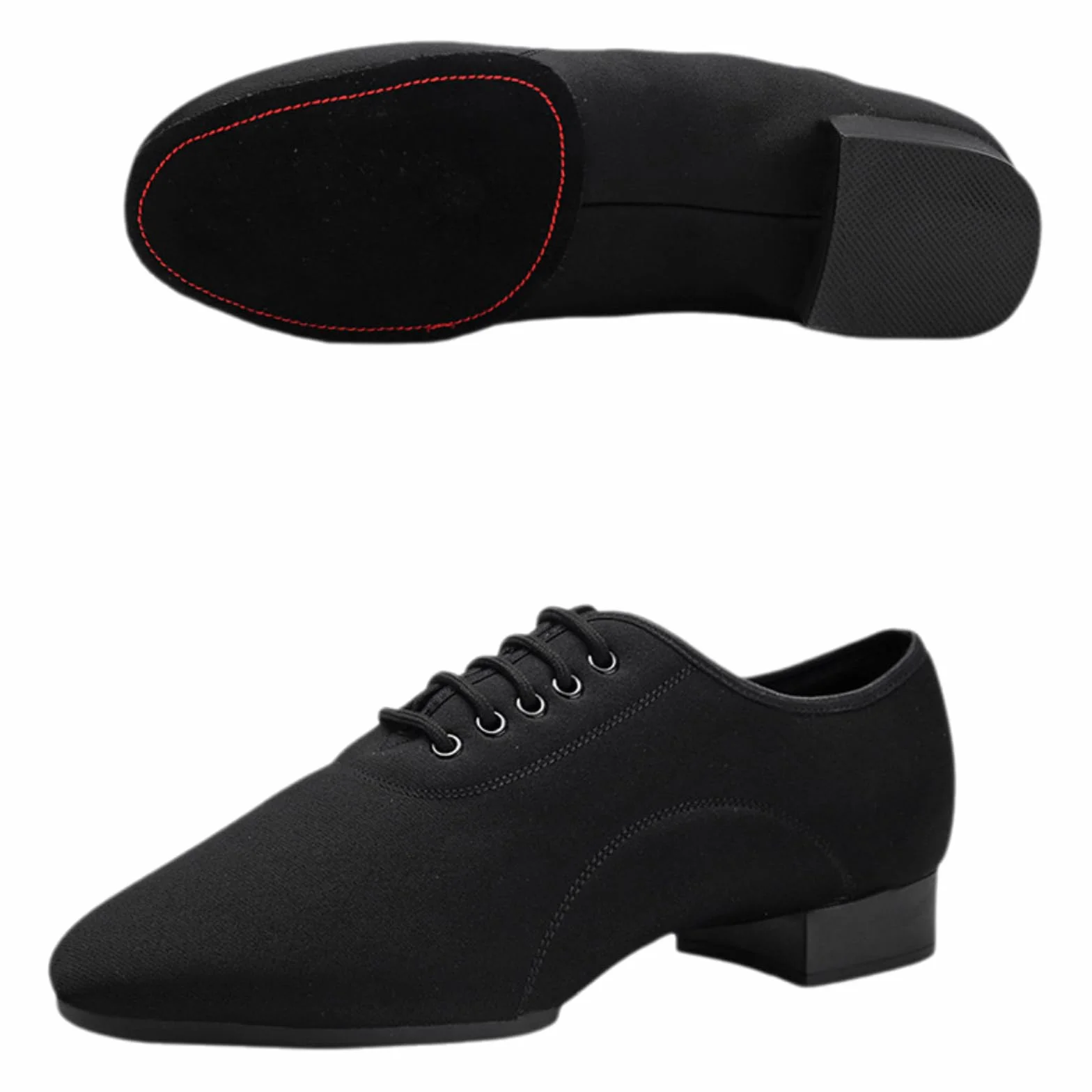 Scarpe da Ballo Uomo Salsa Latino Tango Stringate Nero Comfort