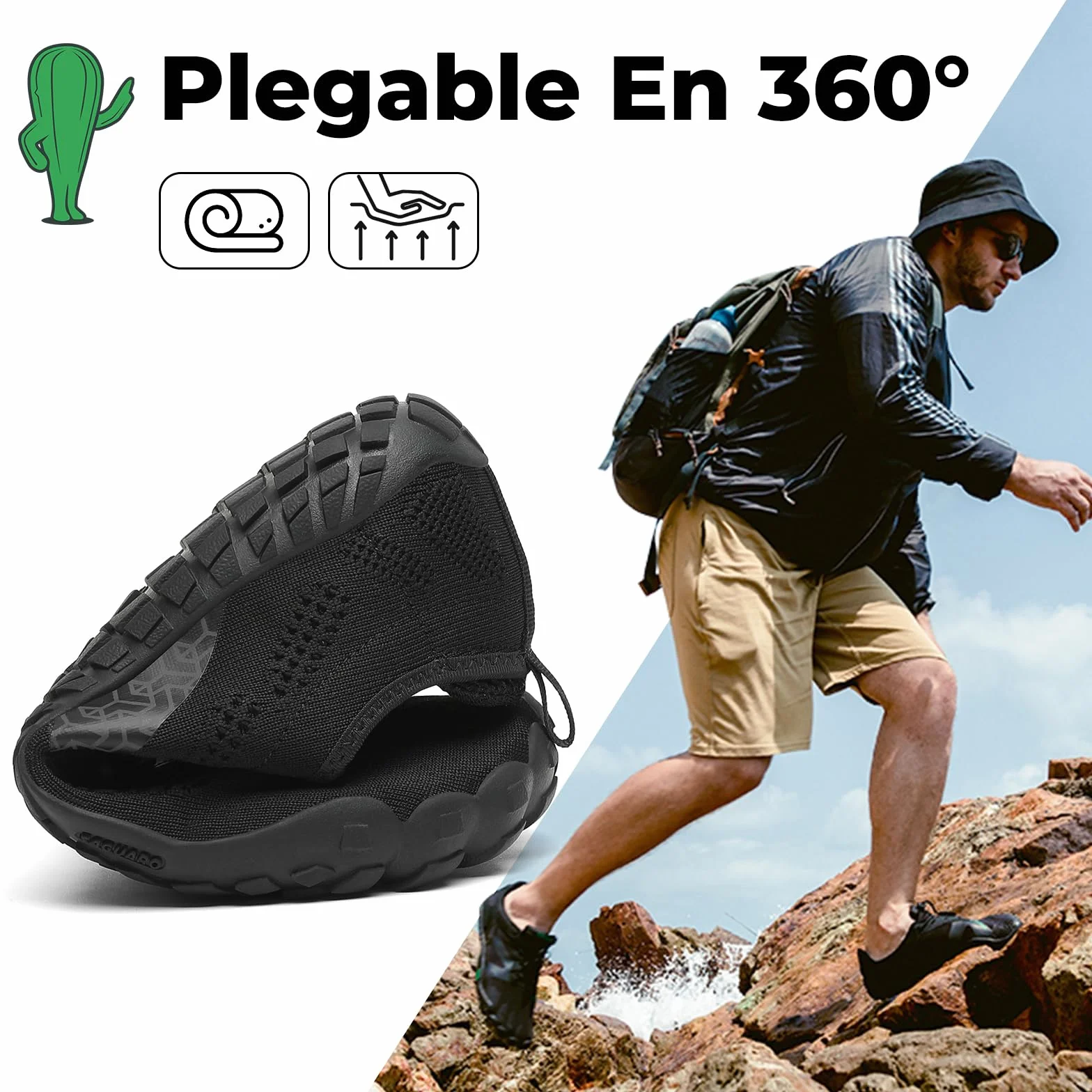 SAGUARO Scarpe Barefoot Shoes Minimaliste Scarpe da Trail Running Uomo Donna Gr.36-48