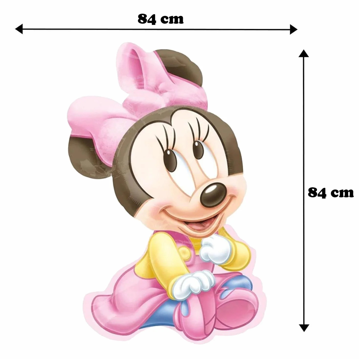 Centrotavola di palloncini supershape per feste di primo compleanno a tema Minnie| Decorazione e addobbi tavolo per primo compleanno bambina a tema Baby Minnie| 12 pezzi