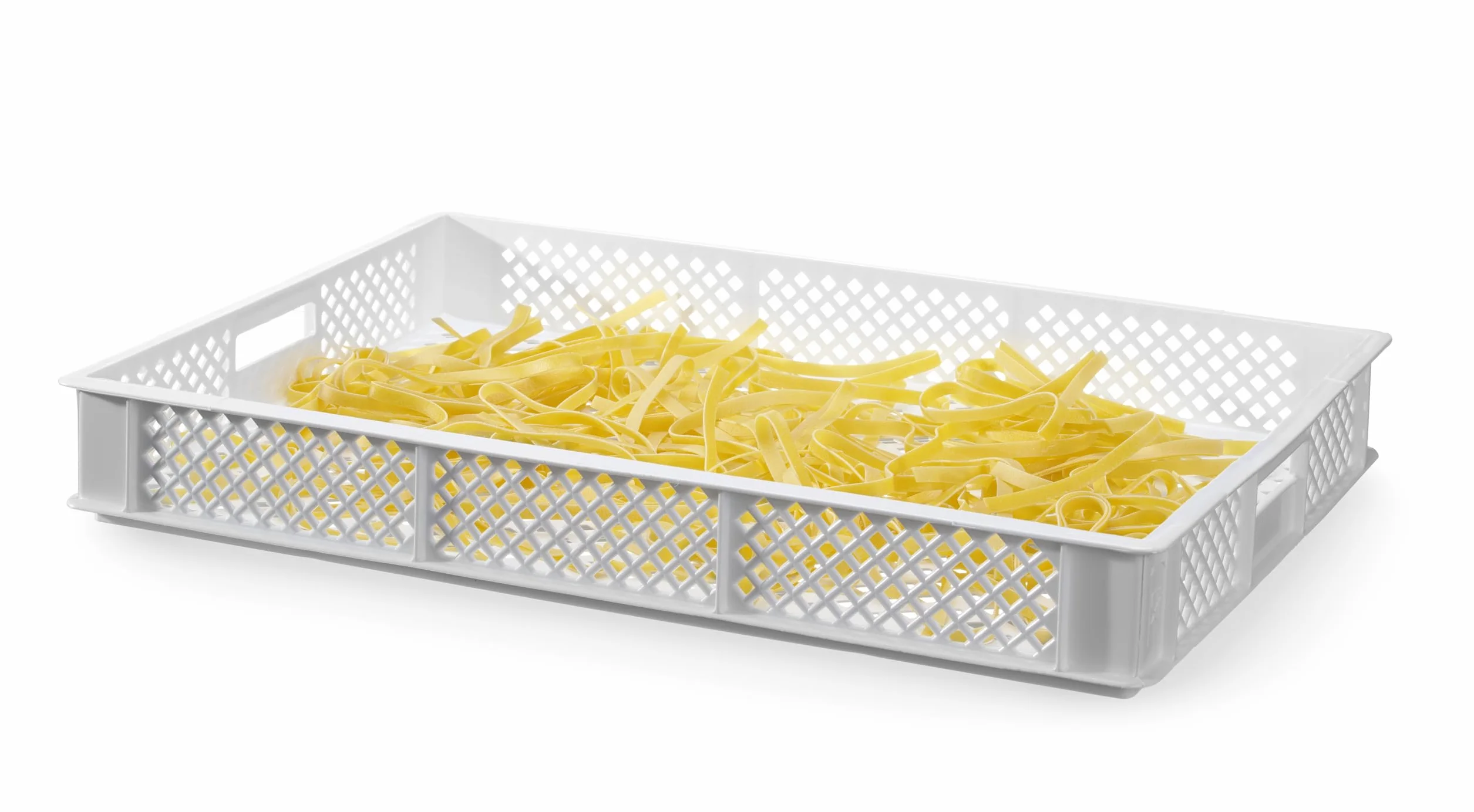 HENDI Cassetta per essiccazione della pasta fresca, di plastica forata, senza BPA, resistente alle temperature da -40°C a 90°, scatola, contenitore per asciugare pasta fresca, 600x400x(H)70mm, HDPE