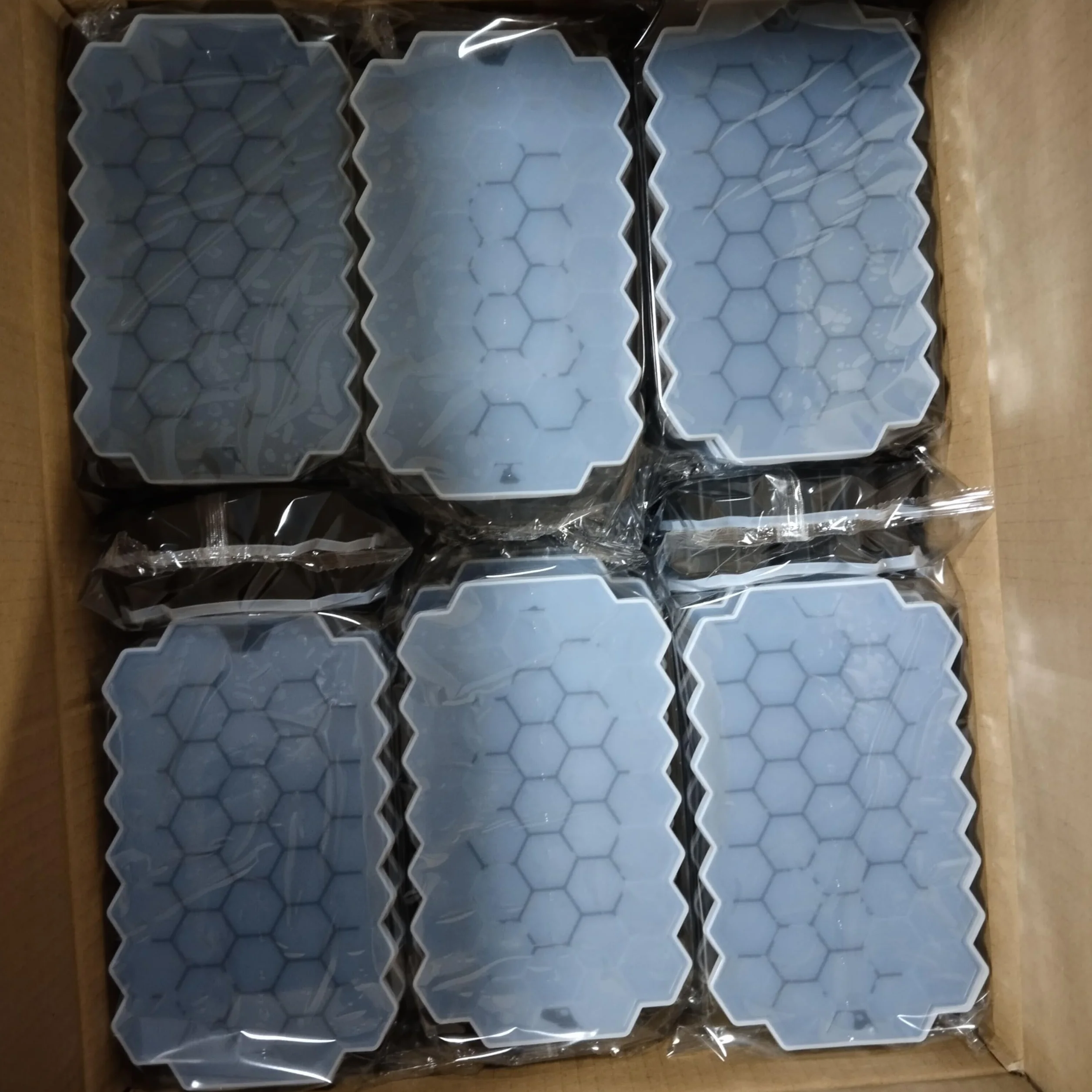 Set da 2 Stampo Ghiaccio in Silicone con Coperchio 74 Cubetti, Senza BPA