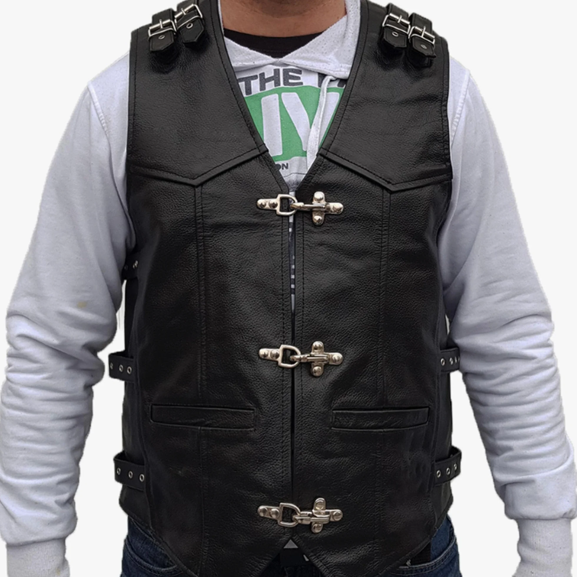 Niuhong 3 Pcs Fibbia Connettore Moto Pelle Gilet Biker Vest Chiusura Clip Supporto Per Clip In Pelle Abbigliamento Blusa Giacca Fai Da Te Accessori Per Cucire Ganci