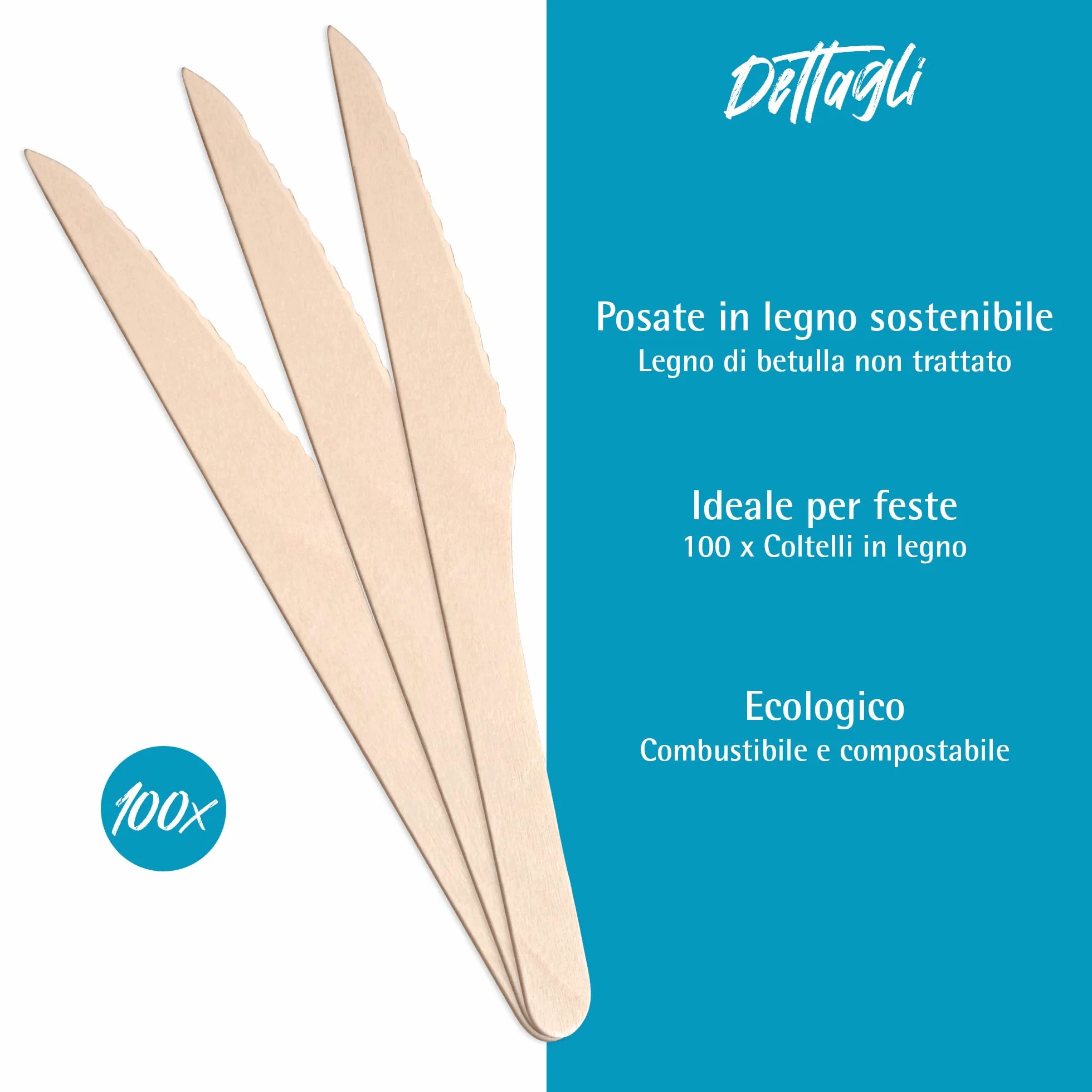 GRÄWE Coltelli usa e getta in legno