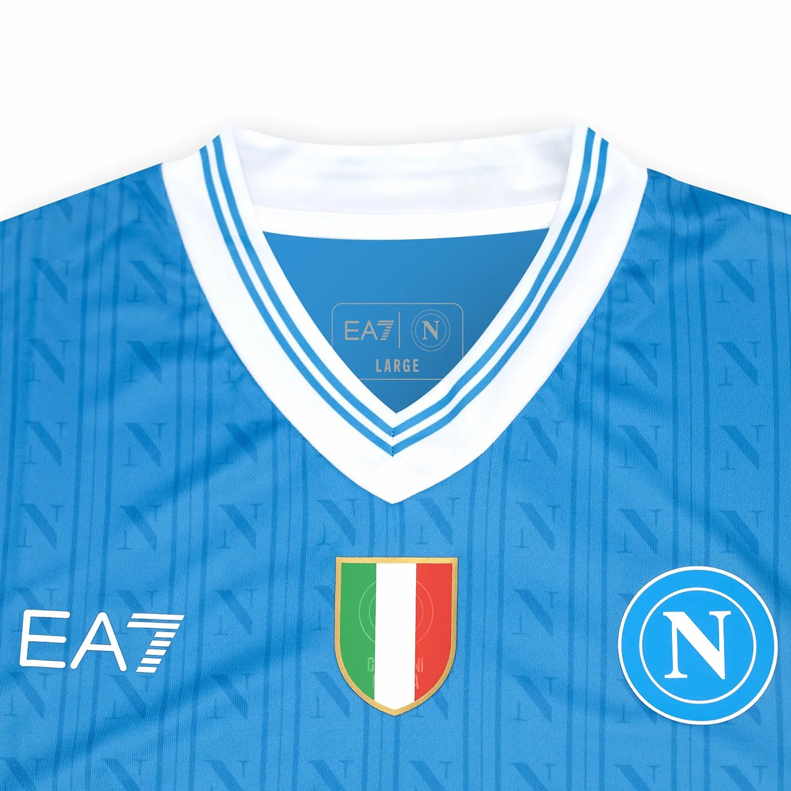 SSC Napoli Maglia Replica Home EA7 T-Shirt Adulto