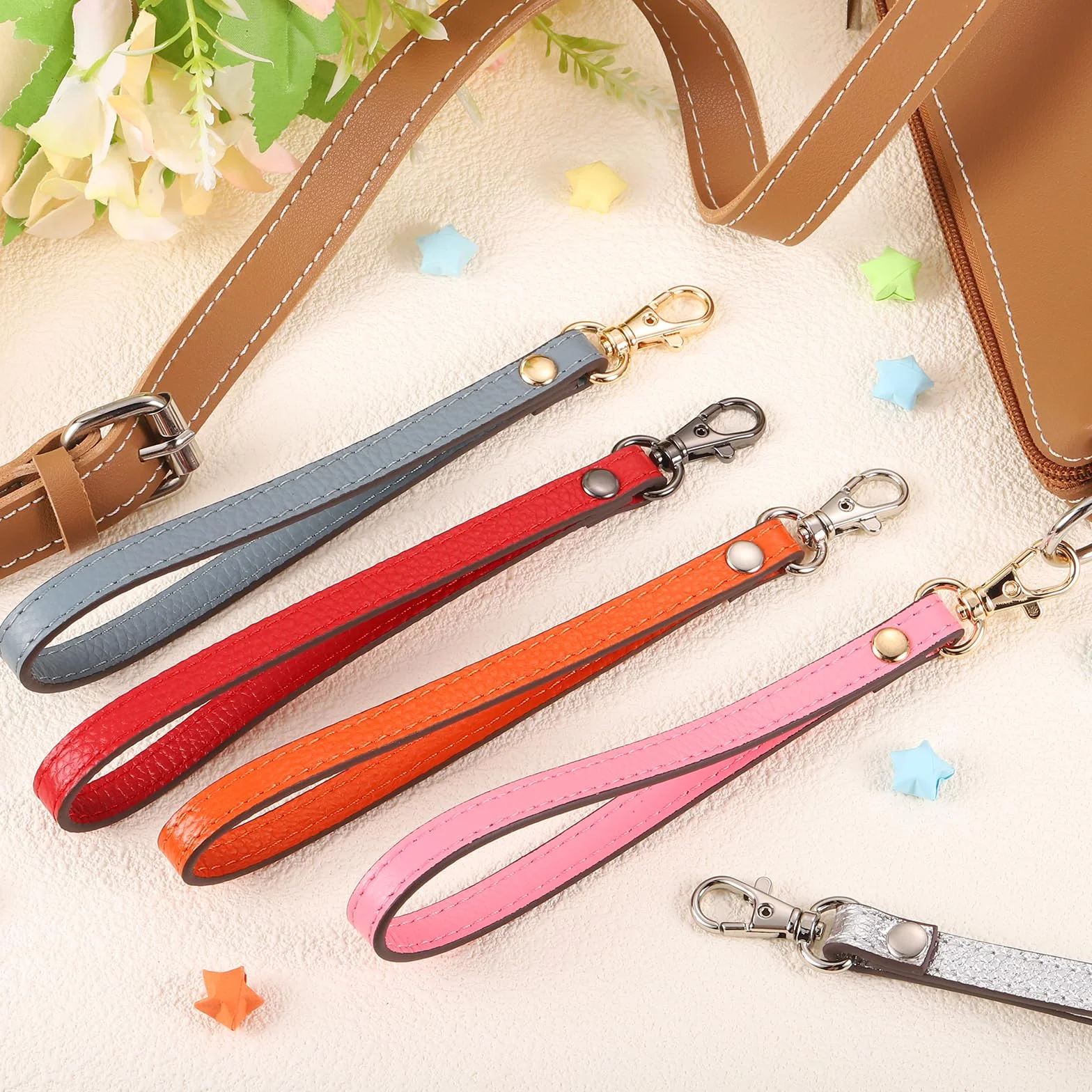 QUARKZMAN Cinturino da Polso in Pelle 190mm Tracolla Sostitutivo per Borsa Pochette a Mano Nero