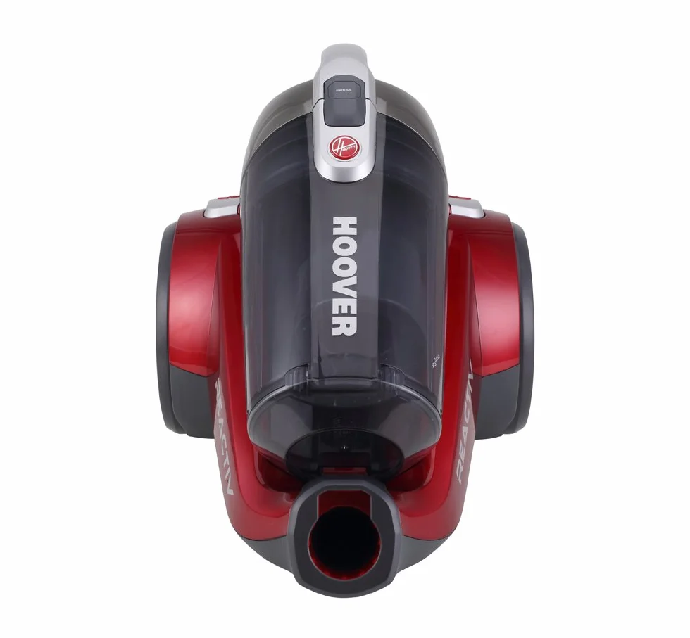 Hoover REACTIV RC81_RC25011 Aspirapolvere a Traino Senza Sacco, 800W, 2 Litri, 75 dBA, Ciclonico, Filtro Epa, Spazzola Parquet, Mini Turbo Spazzola, Rosso
