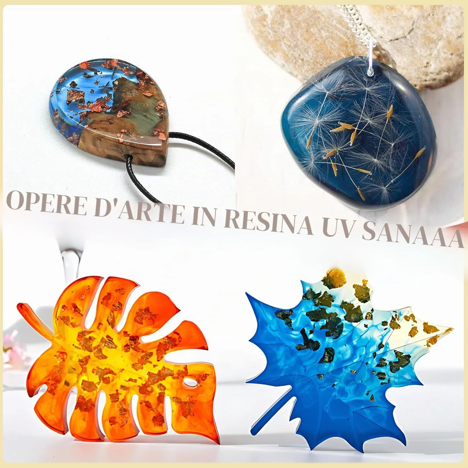 SANAAA Resina UV Trasparente Dura 200g,Resina Ad Alta Viscosità, Colla Polimerizzazione Con Luce Ultravioletta Per La Creazione Di Gioielli, Creazione Di Portachiavi, Decorazioni Artigianali