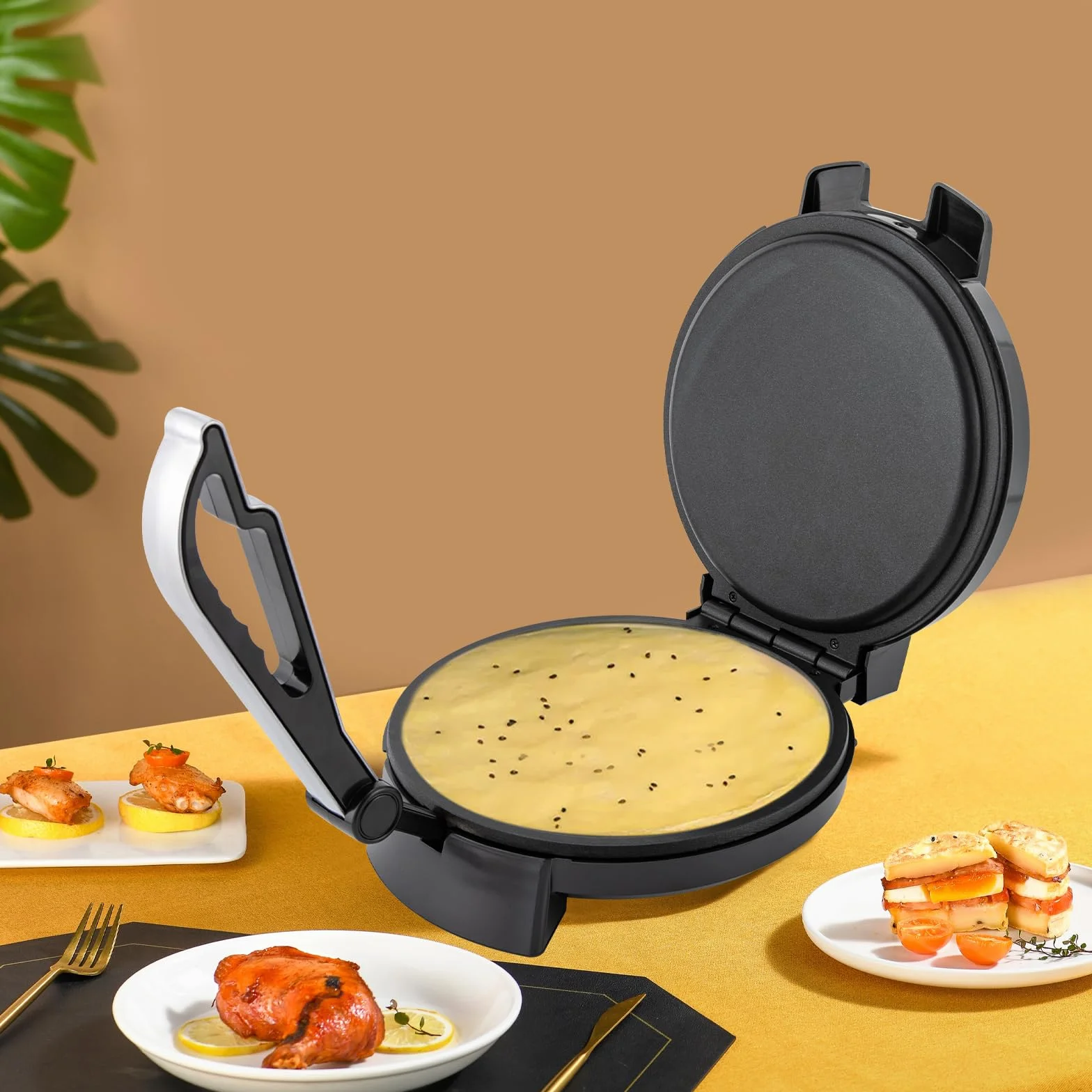 Crepesmaker elettrico 1200W Roti Maker antiaderente regolazione temperatura BM-926