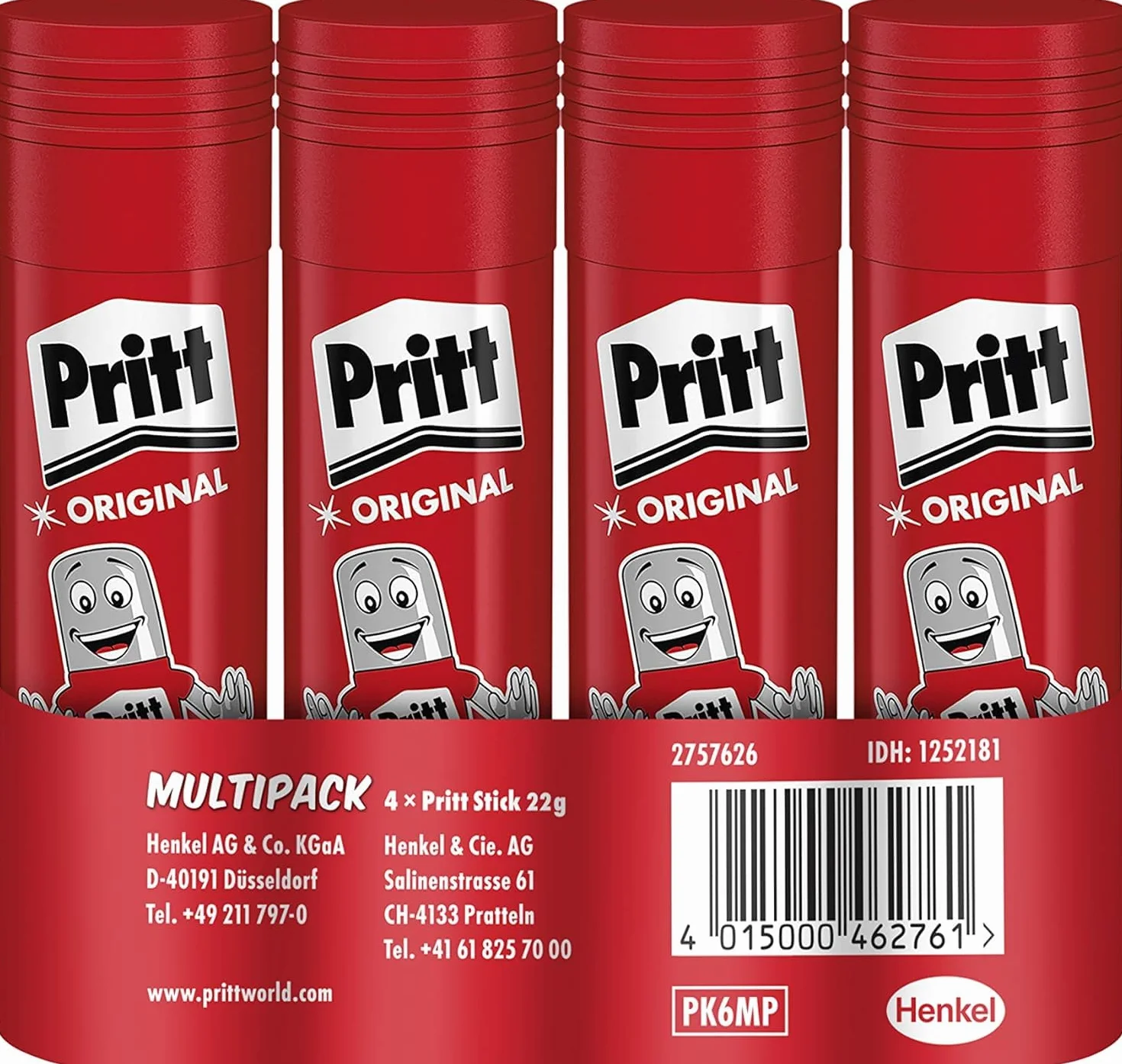 Pritt Penna adesiva colla per bambini arte artigianato scolastico ufficio 4x22g
