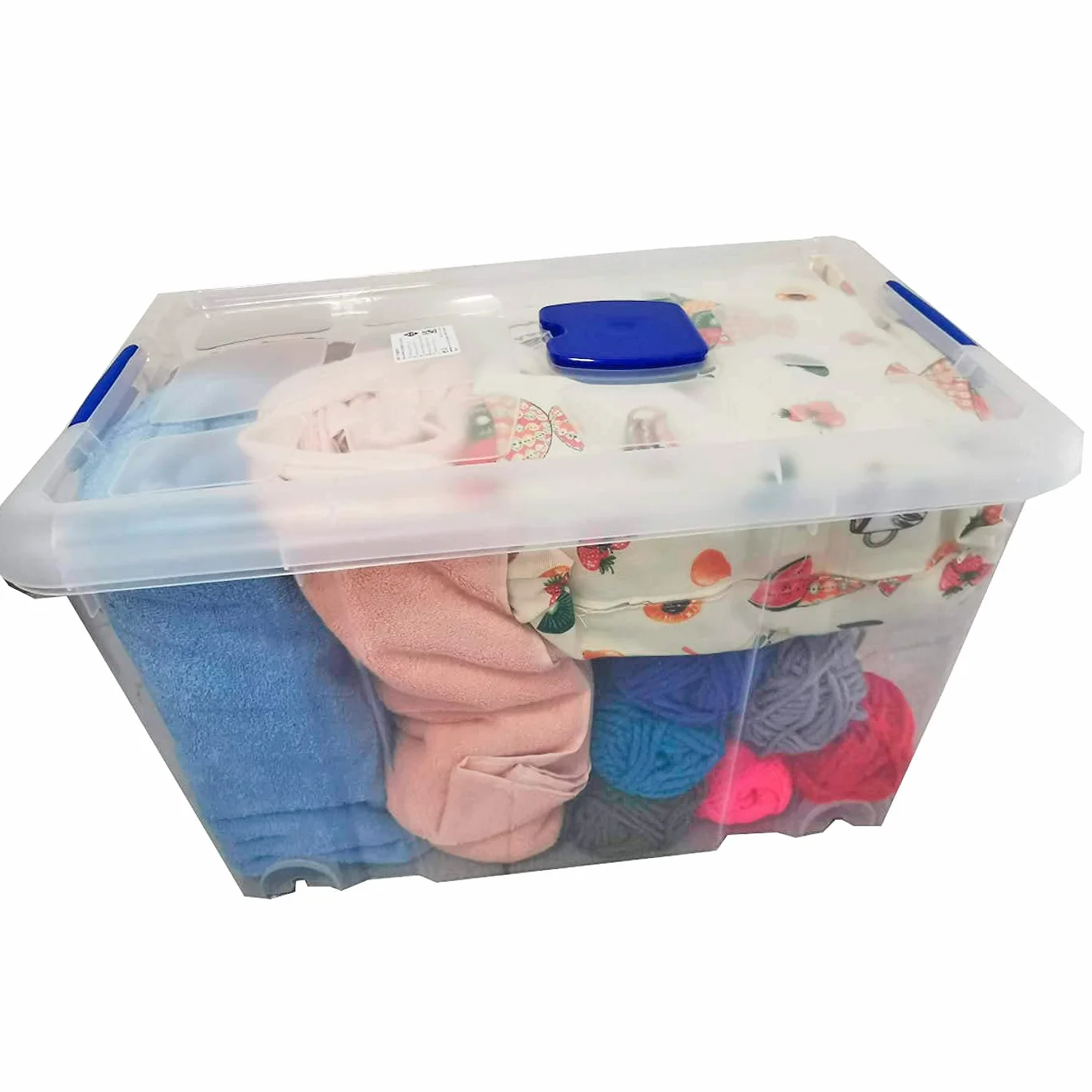 Acan Tradineur - Confezione da 4 Scatole di Archiviazione - Realizzato in plastica - Contenitore per riporre giocattoli, libri, vestiti, coperte - N.º 4-35,7 x 59 x 40,5 cm - 55 litri