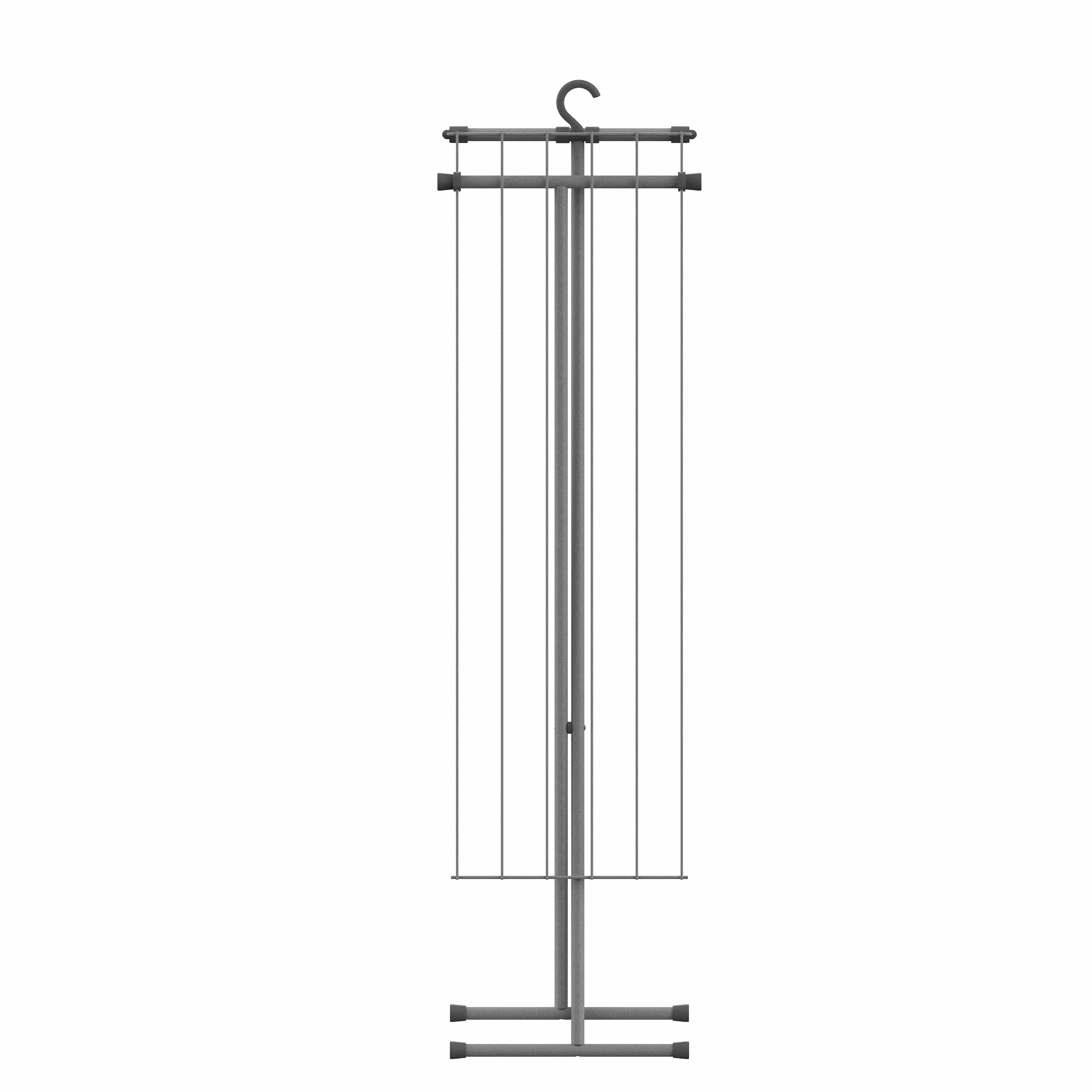 Rörets Stendibiancheria da Balcone Compact Space Grey - Modello Salvaspazio Allungabile in Alluminio e Plastica con Gancio, Piedini Antiscivolo e 5,5 m di Filo - 90 x 32 x 83 cm