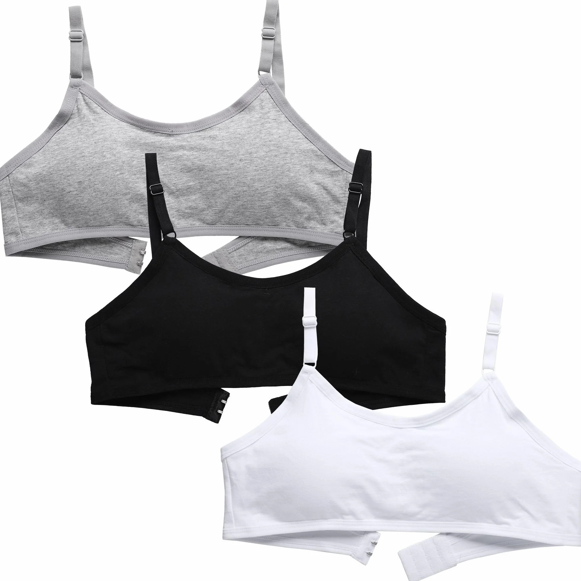 Reggiseno da Allenamento Senza Cuciture in Cotone per Ragazze con Spallacci Regolabili 10-16 Anni