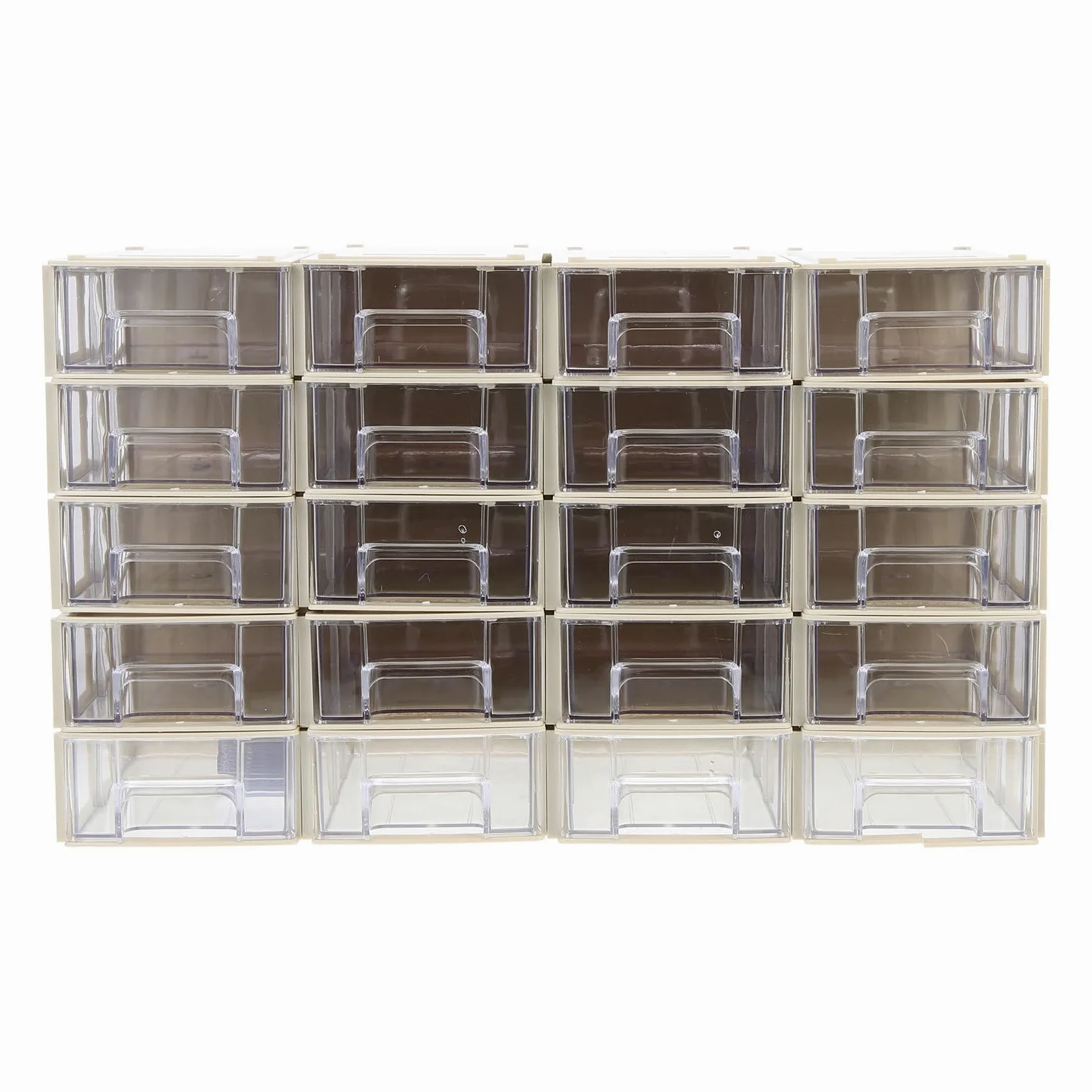 Set da 20 Scatole Portaoggetti in Plastica Cassetti Divisori, Organizer Salvaspazio per Componenti Elettronici e Viti, Mobiletto Multifunzione per Casa, Ufficio e Viaggi