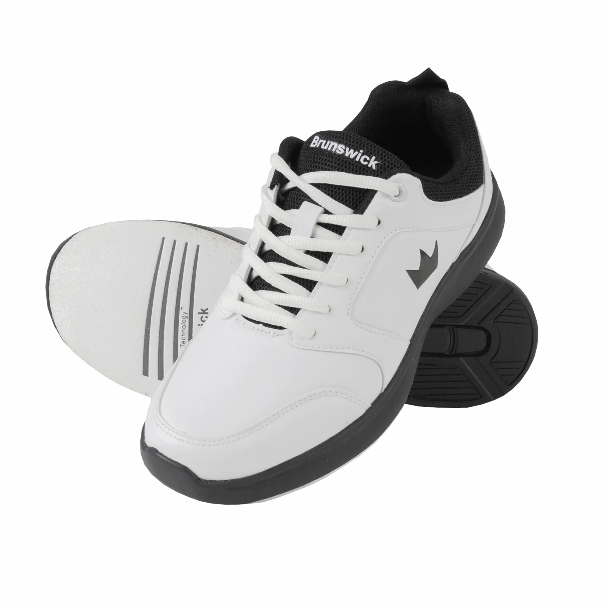 EMAX Brunswick Scarpe da bowling da uomo Tradizione Black & Classic White