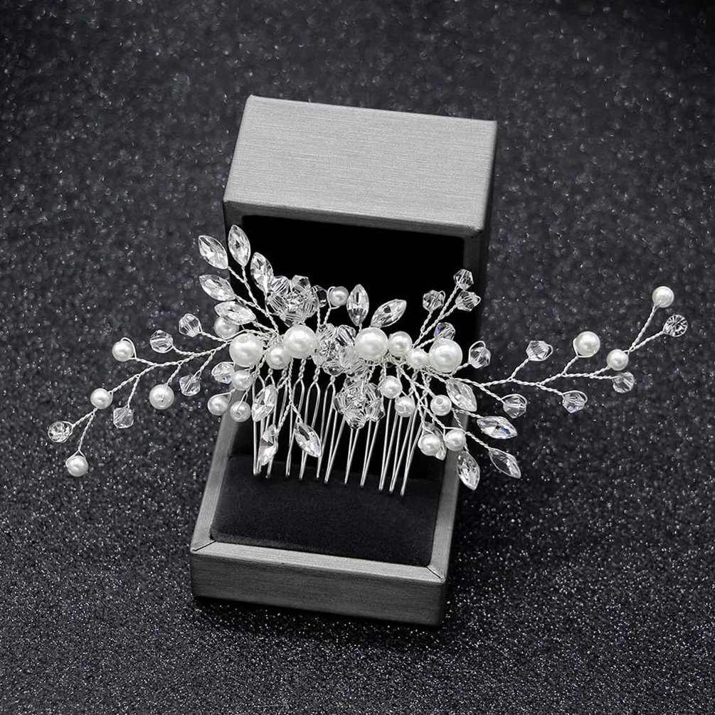 Sposa Pettine per Capelli Donna Fiore Perla Ornamenti Copricapo Accessori