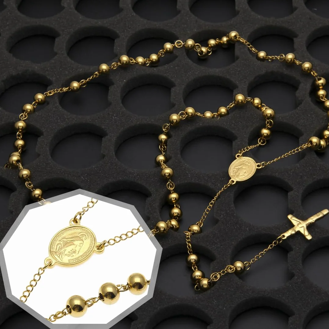 2 PCS Rosario collana, collana, Collana Rosario Cristiano Collana Amuleto Gioielli Religiosi Regalo Compleanno