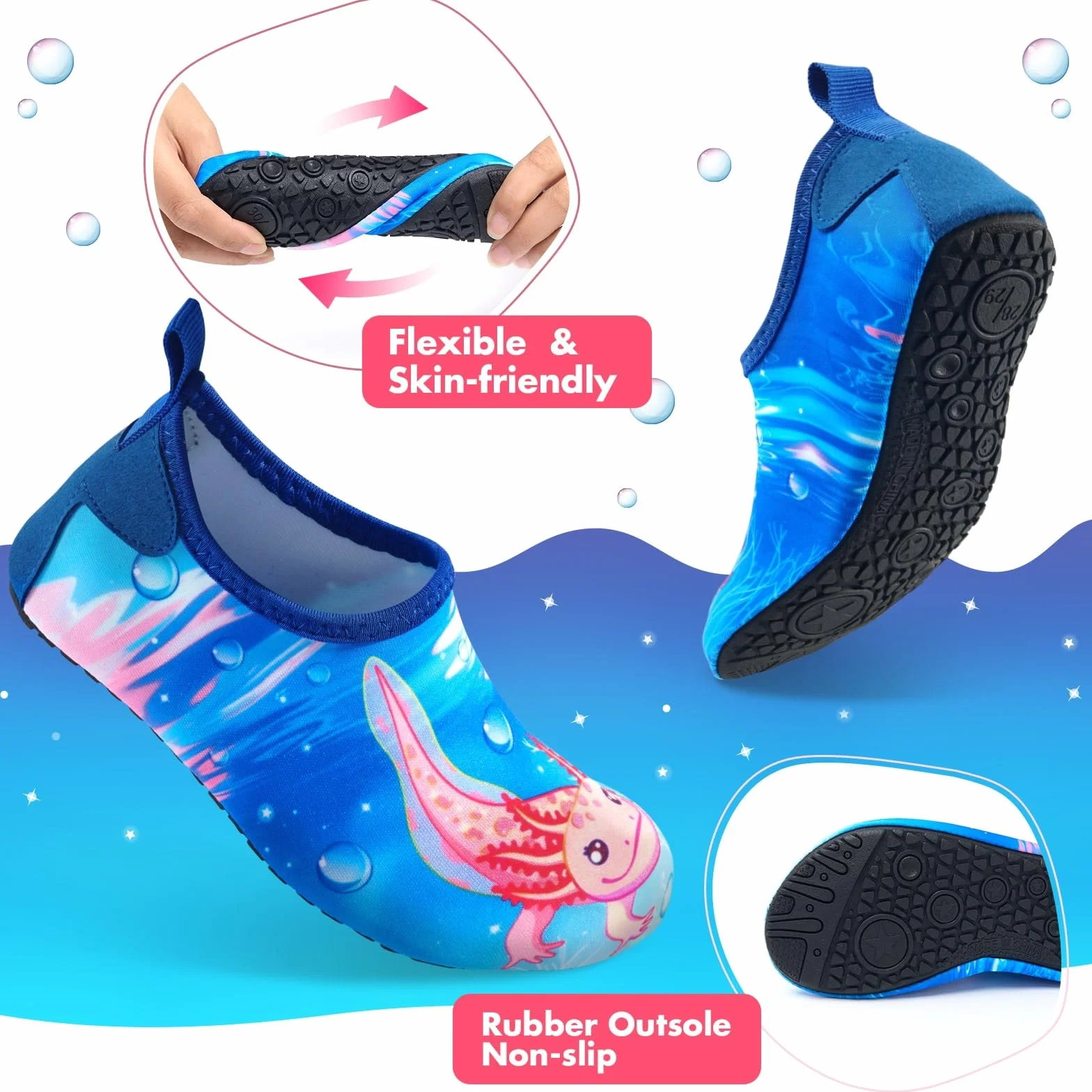 Scarpe da Acqua per Bambini Ragazzi Ragazze Maglia Morbida