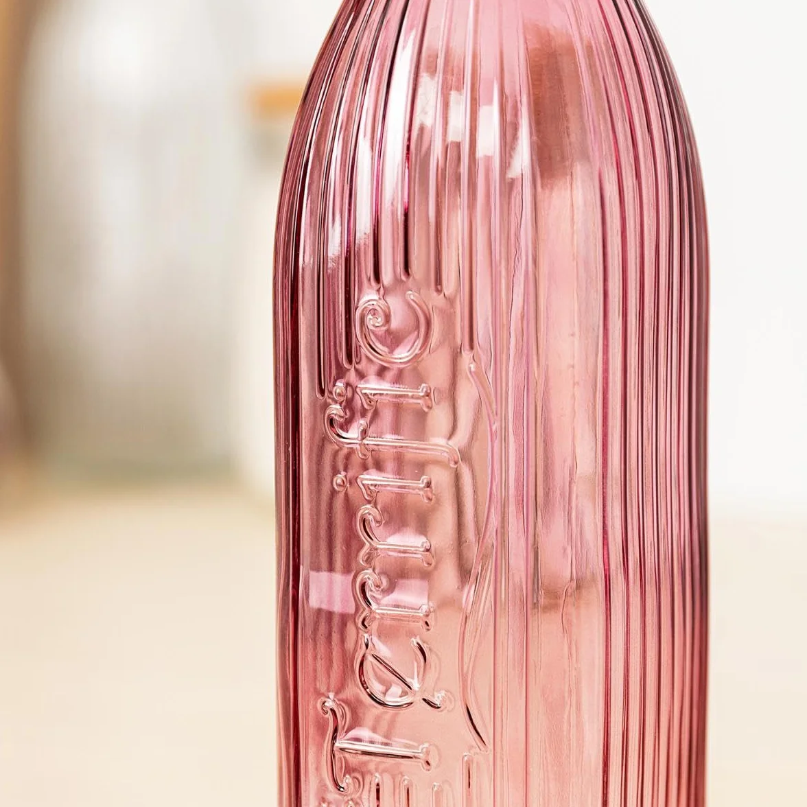 Bottiglia GASEOSA 1L Quadrata Rosa VIBA QD
