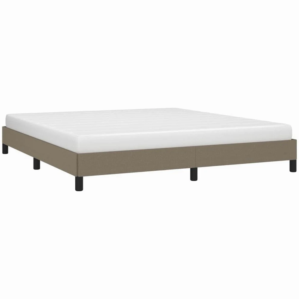 vidaXL Giroletto Senza Materasso Tortora 160x200 cm in Tessuto
