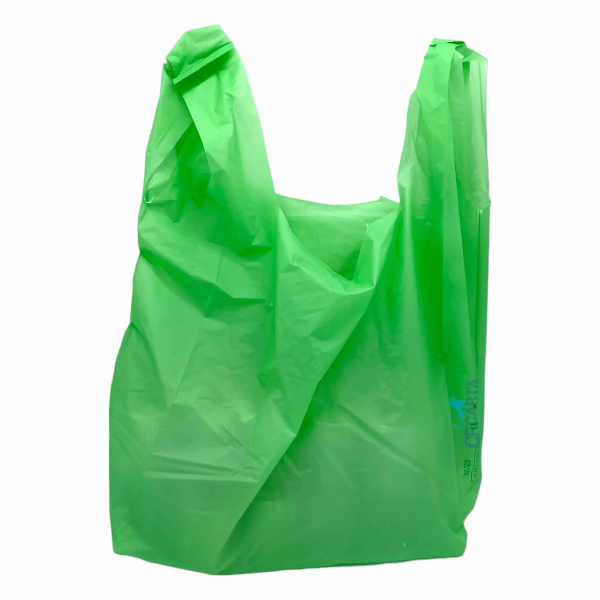 CF CARTA INGROSSO E DISTRIBUZIONE Shopper bio-compostabili - sacchetti biodegradabili e compostabili verde kg4 - buste per trasporto merci (35x65)