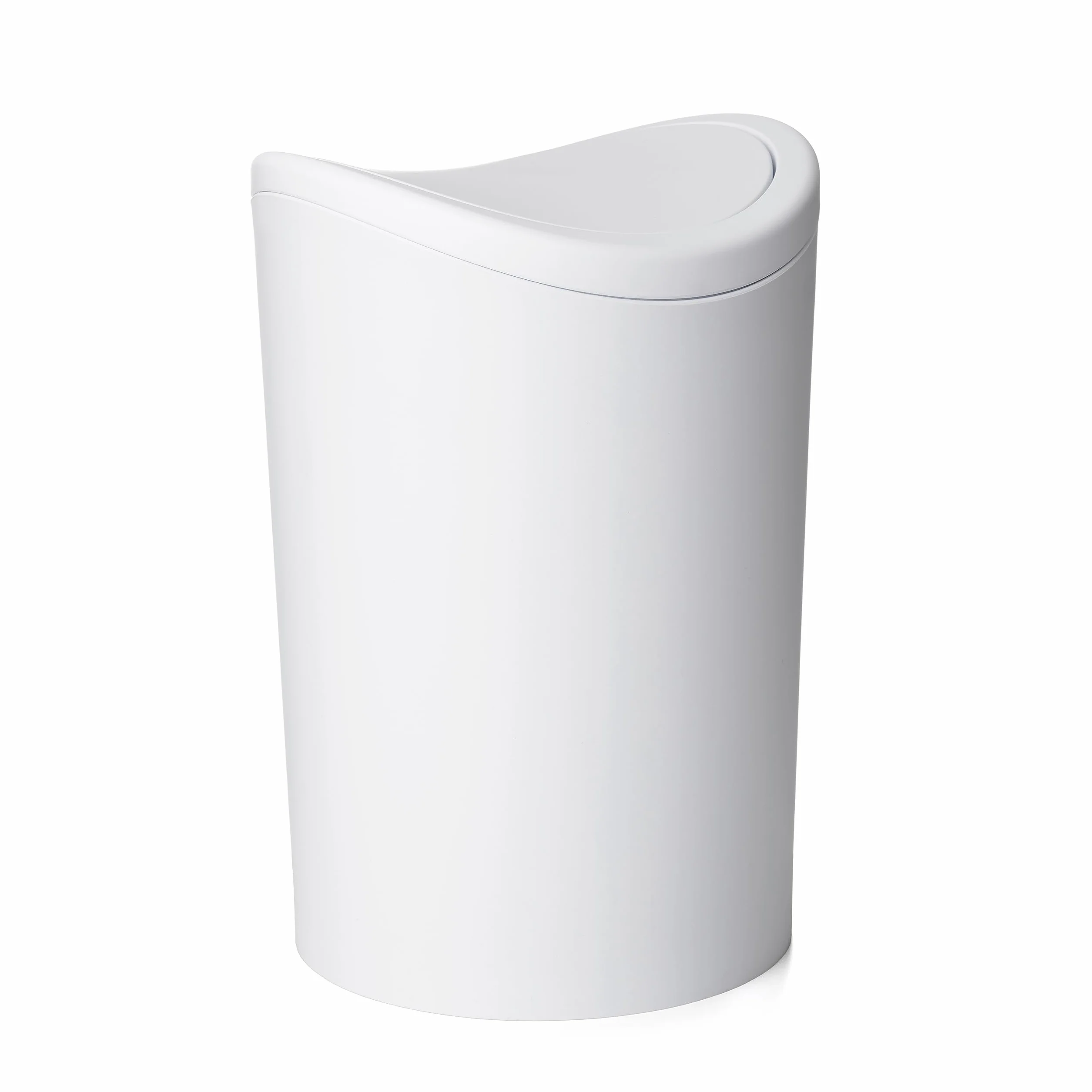 TATAY Cestino Bagno 6L con Coperchio Basculante Bianco 19x19x28 cm
