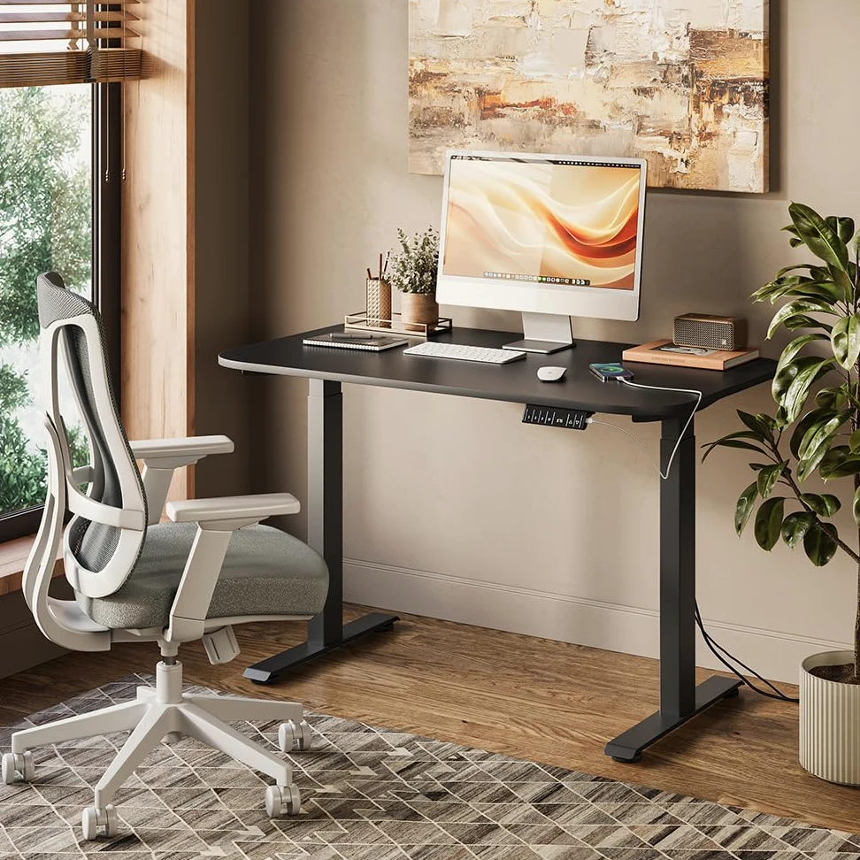 Vicco Scrivania Elevate, Nero/Antracite, 120 x 70 cm | 2 motori, adatto all'uso come postazione di lavoro o scrivania per computer