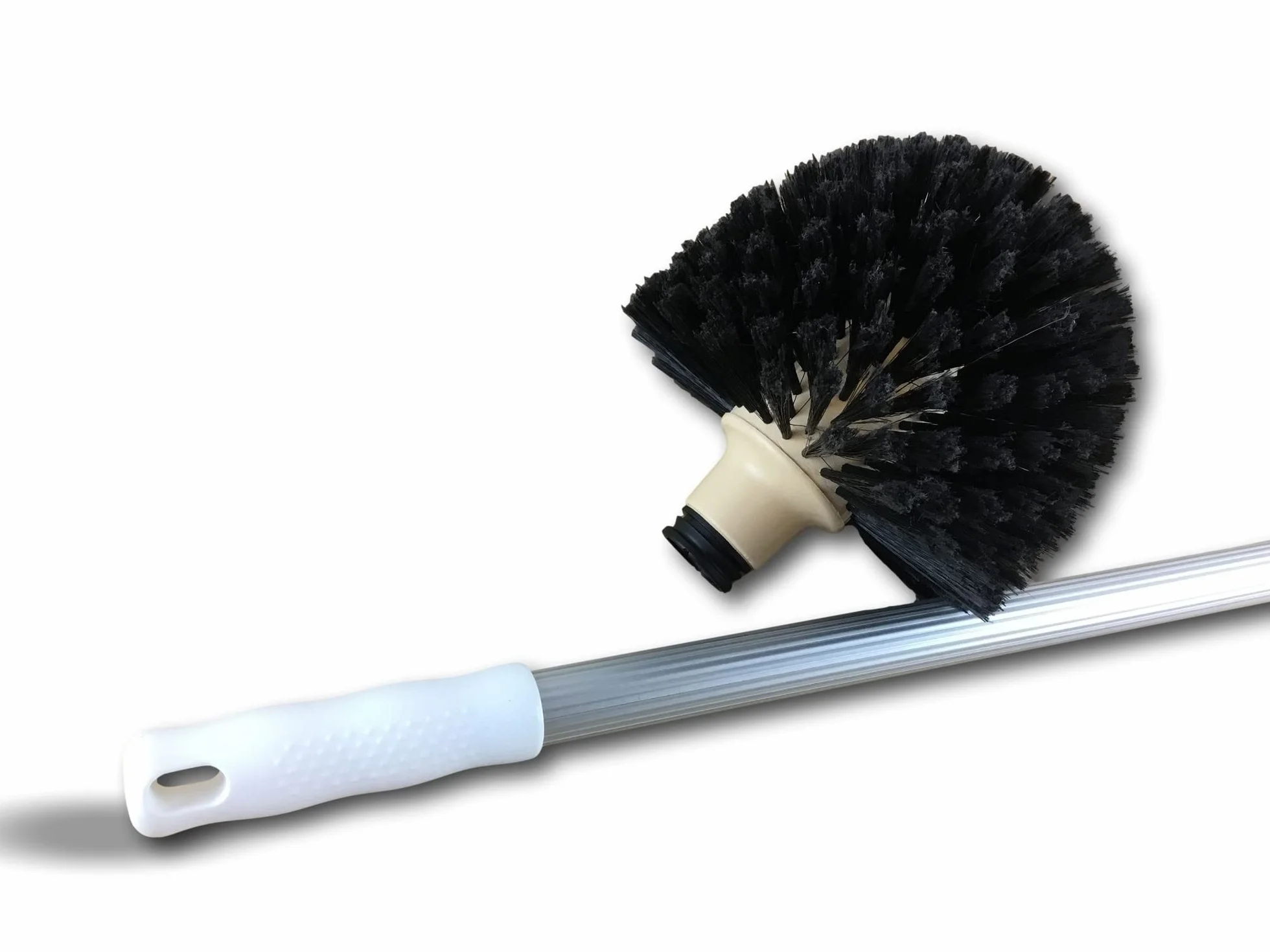 Kibros Scopa con spazzola rotonda 3,80 m Manico telescopico alluminio Ø 180 mm Testa professionale