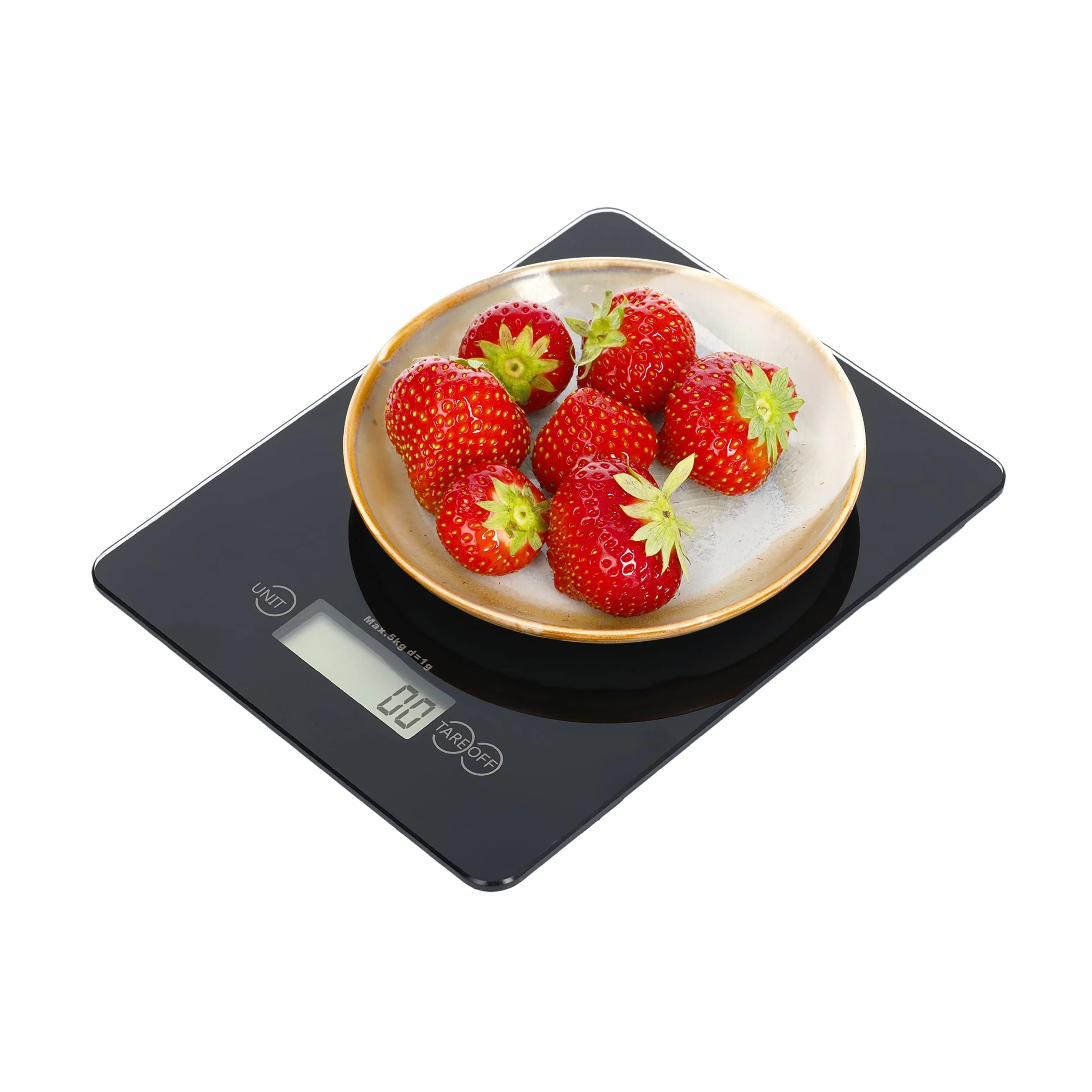 MasterChef Bilancia Cucina Digitale Professionale 5 kg Vetro Tare Spegnimento Automatico Nera