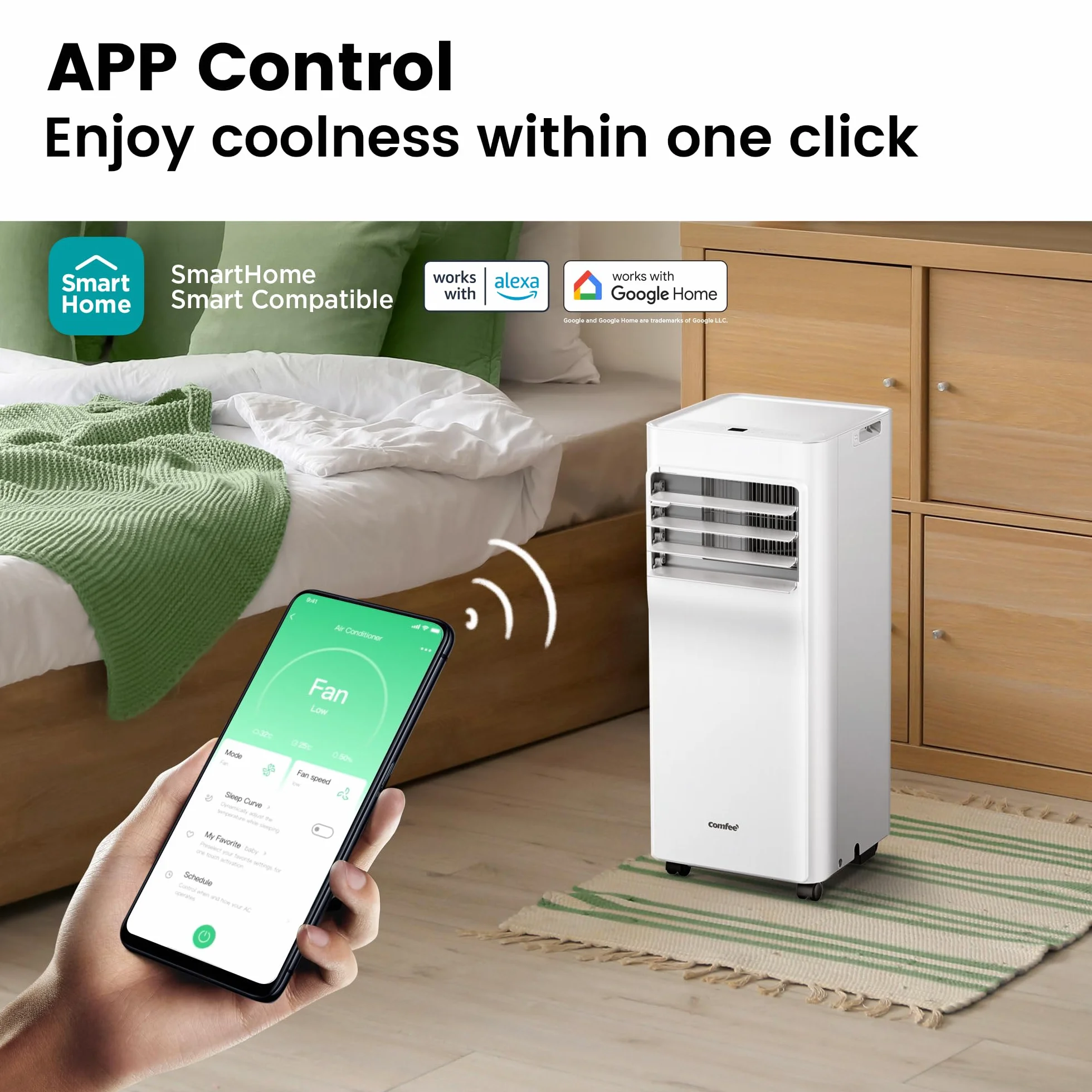 COMFEE' IGLOO MPPA 09CRN7 Condizionatore Portatile 9000 BTU/H, Breezy Cool Pro 2.6, WiFi, 3-in-1, Raffreddamento, Deumidificazione, 24H Timer