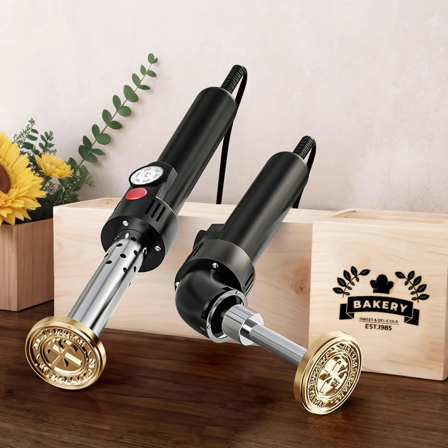 Ferro a fuoco elettrico per legno, ferro a legna personalizzato, timbro personalizzato per la lavorazione del legno con logo/testo, temperatura controllata, strumento per bruciare il legno fai da te