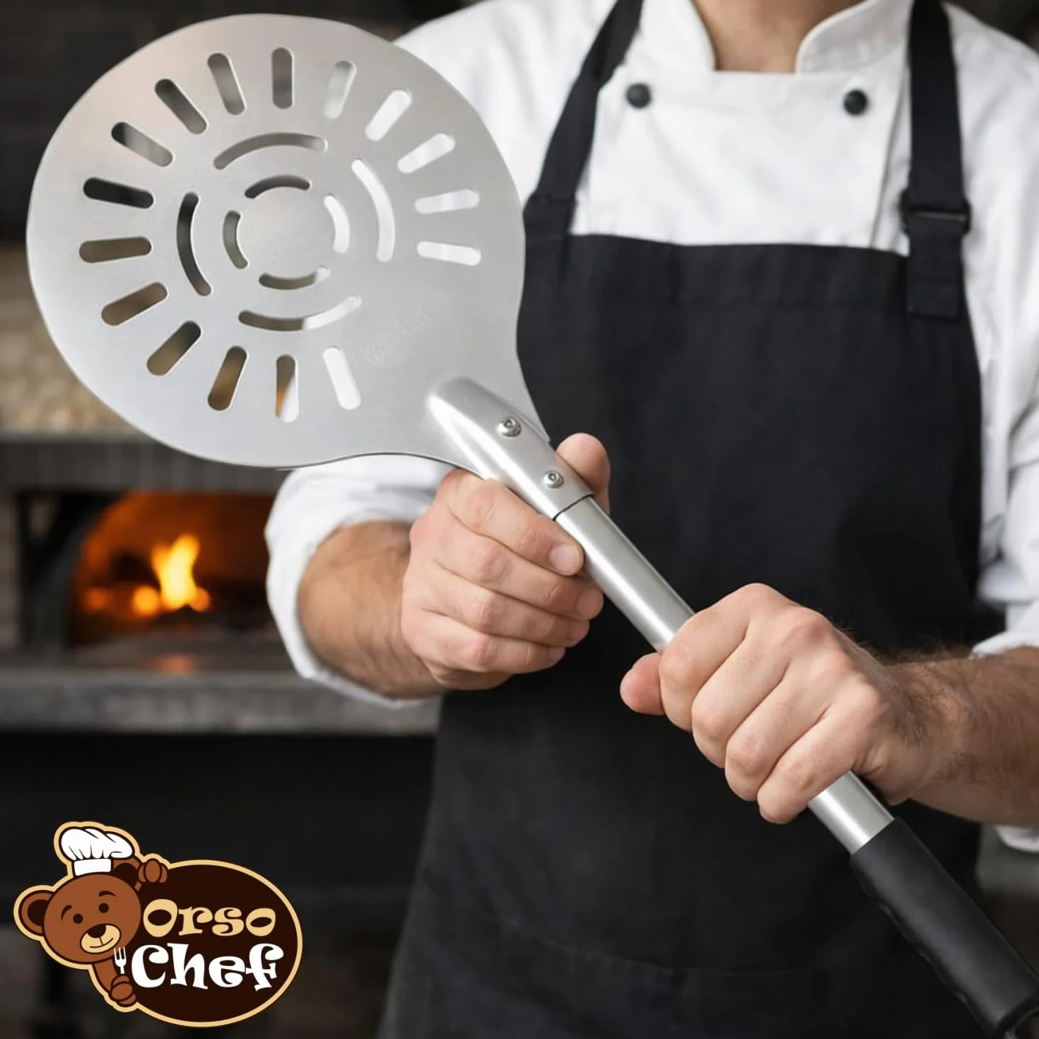 Paletta Gira Pizza Forata Alluminio Ø25 cm Leggera Antigraffio Forno Domestico