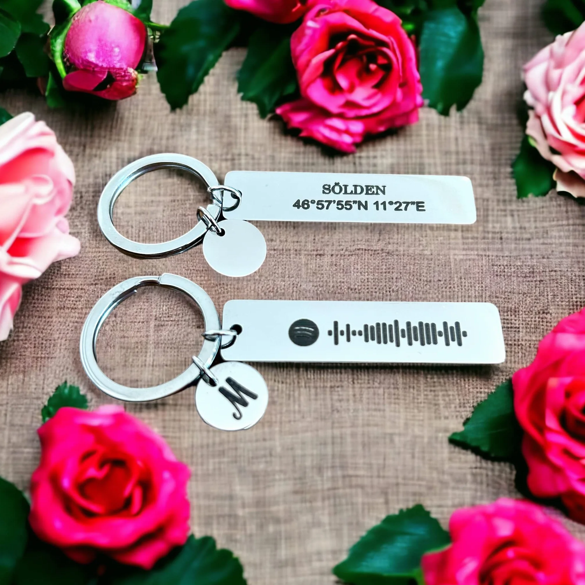 Vero Bijoux Portachiavi Coordinate e Spotify Made in Italy
