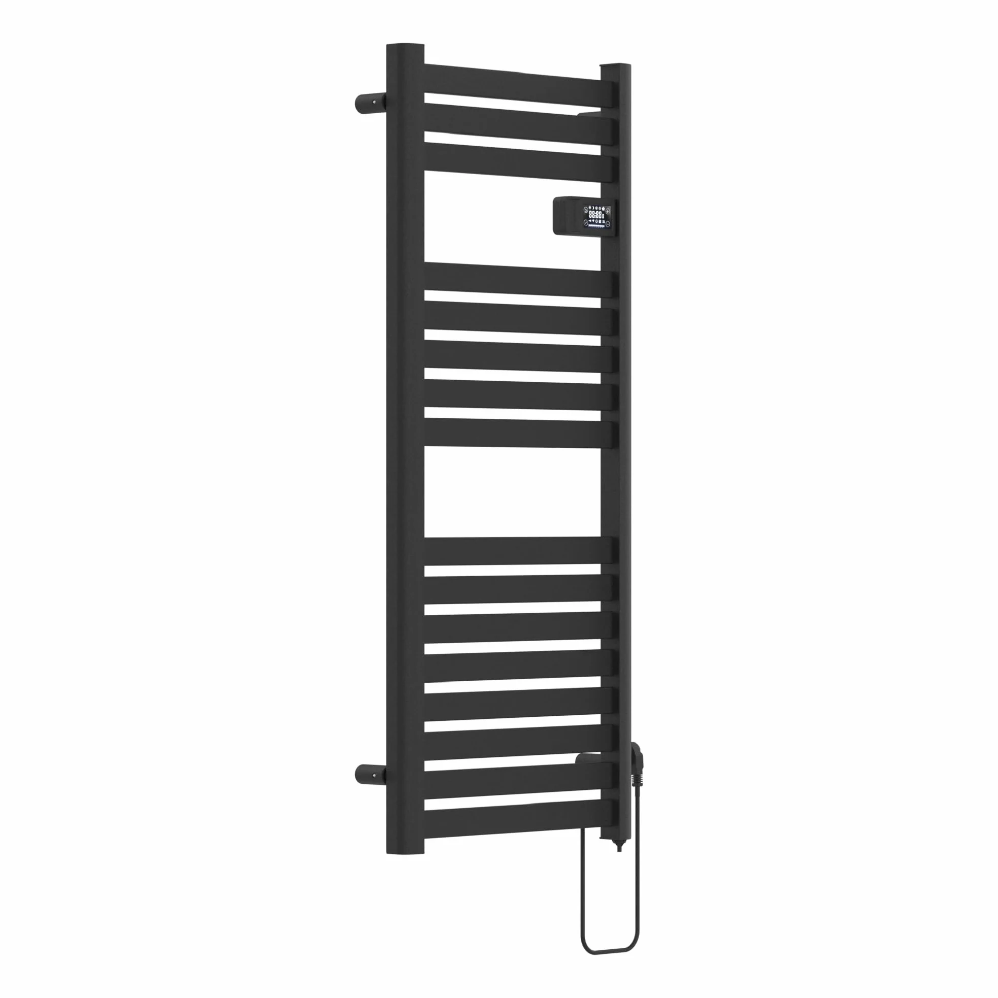 pro.tec Scaldasalviette Elettrico Bagno Scalda Asciugamani da Parete 120 x 50 cm Termoarredo Elettrico 500 W con Termostato Digitale Programmabile - Nero