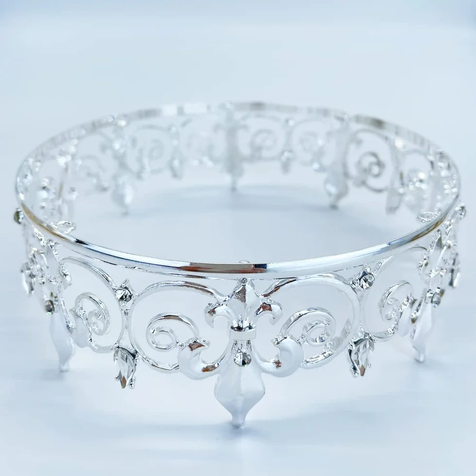 Corona Metallo Royal Full King Uomini Cosplay Matrimonio Prom Party Decorazioni