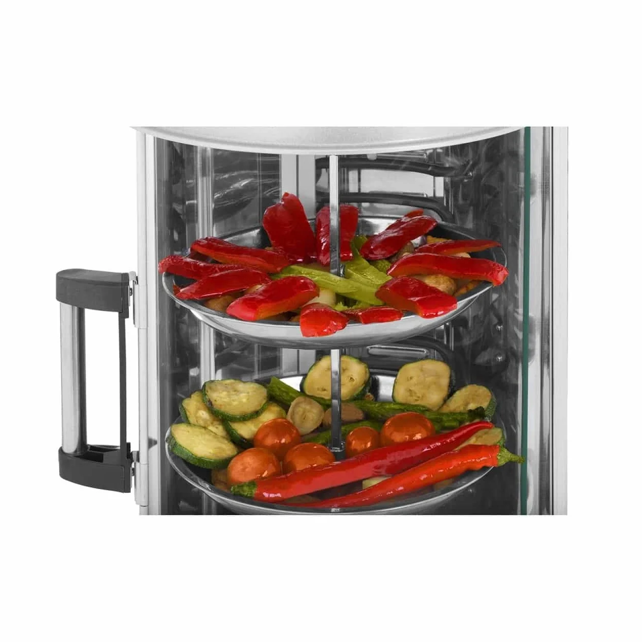 Royal Catering Grill Verticale Elettrico Grill Elettrico Verticale Professionale RCGV-1800 (4-in-1, Potenza: 1.800 W, Temperatura fino a 160 °C, Timer di 60 min)