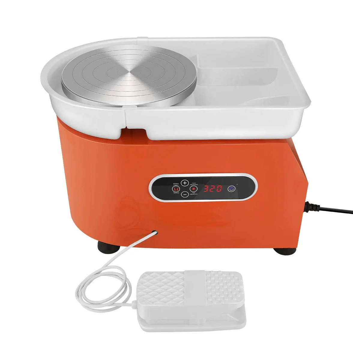 Macchina per Ceramica elettrica con Display LCD 25CM 350W Lavori Artigianali in Ceramica Doppio Controllo