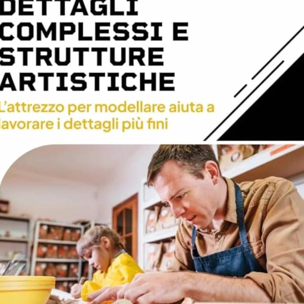 Set di Ceramica per la Casa DIBYS | Kit Completo con Argilla Autoindurente Bianca, Strumenti di Modellazione, Colori e Pennelli